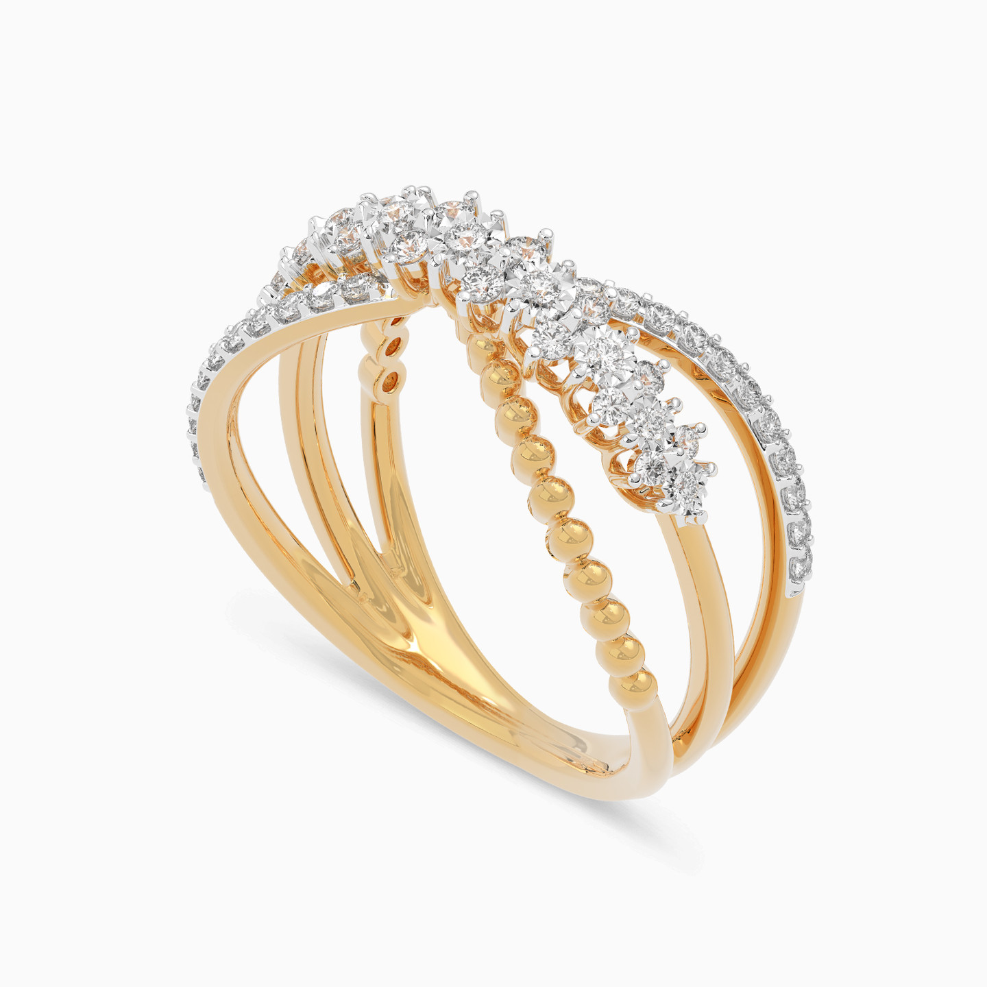 Statement Diamond Ring in 18K Gold - 2 Statement Diamond Ring in 18K Gold - 2