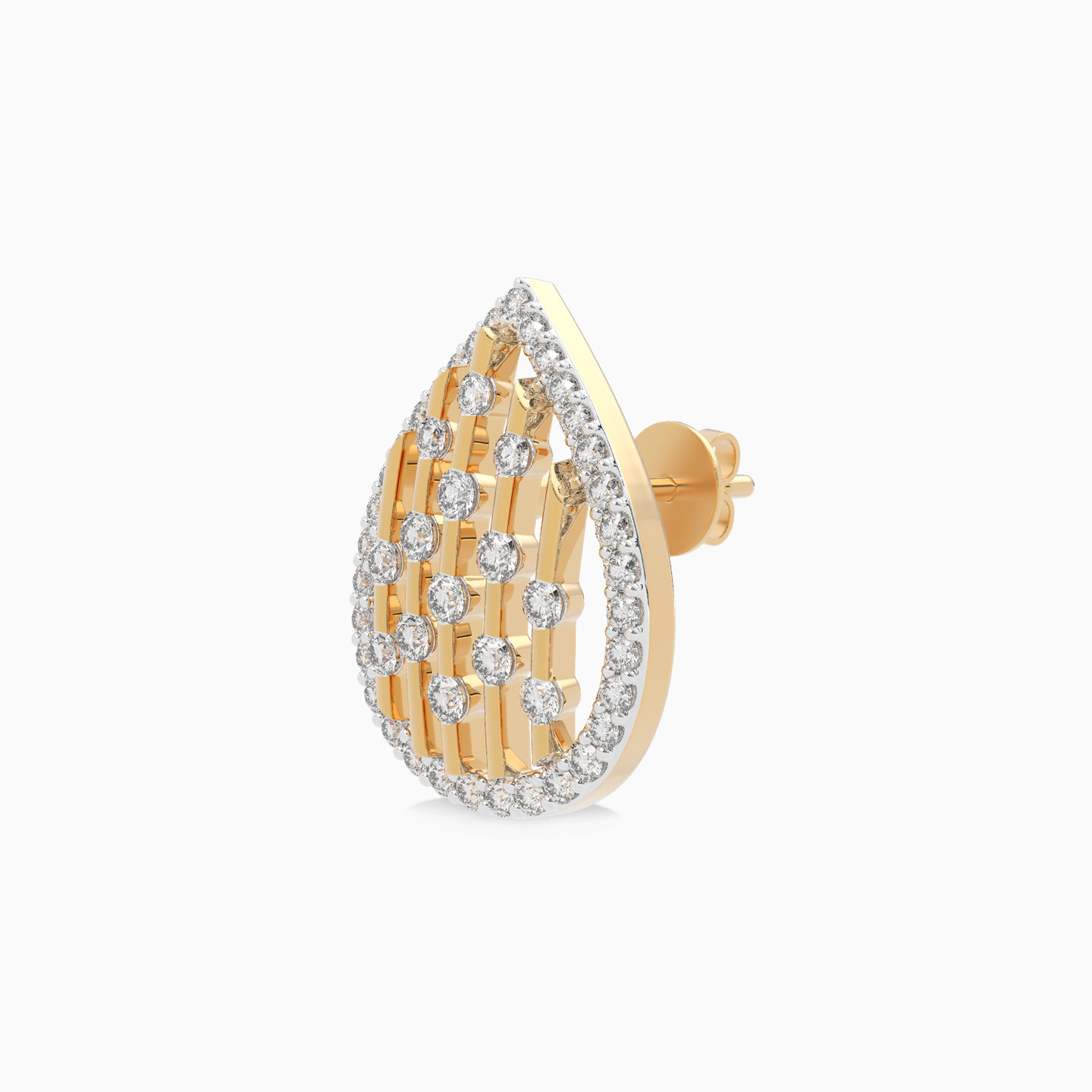 Pear Diamond Earrings in 18K Gold - 4 Pear Diamond Earrings in 18K Gold - 4