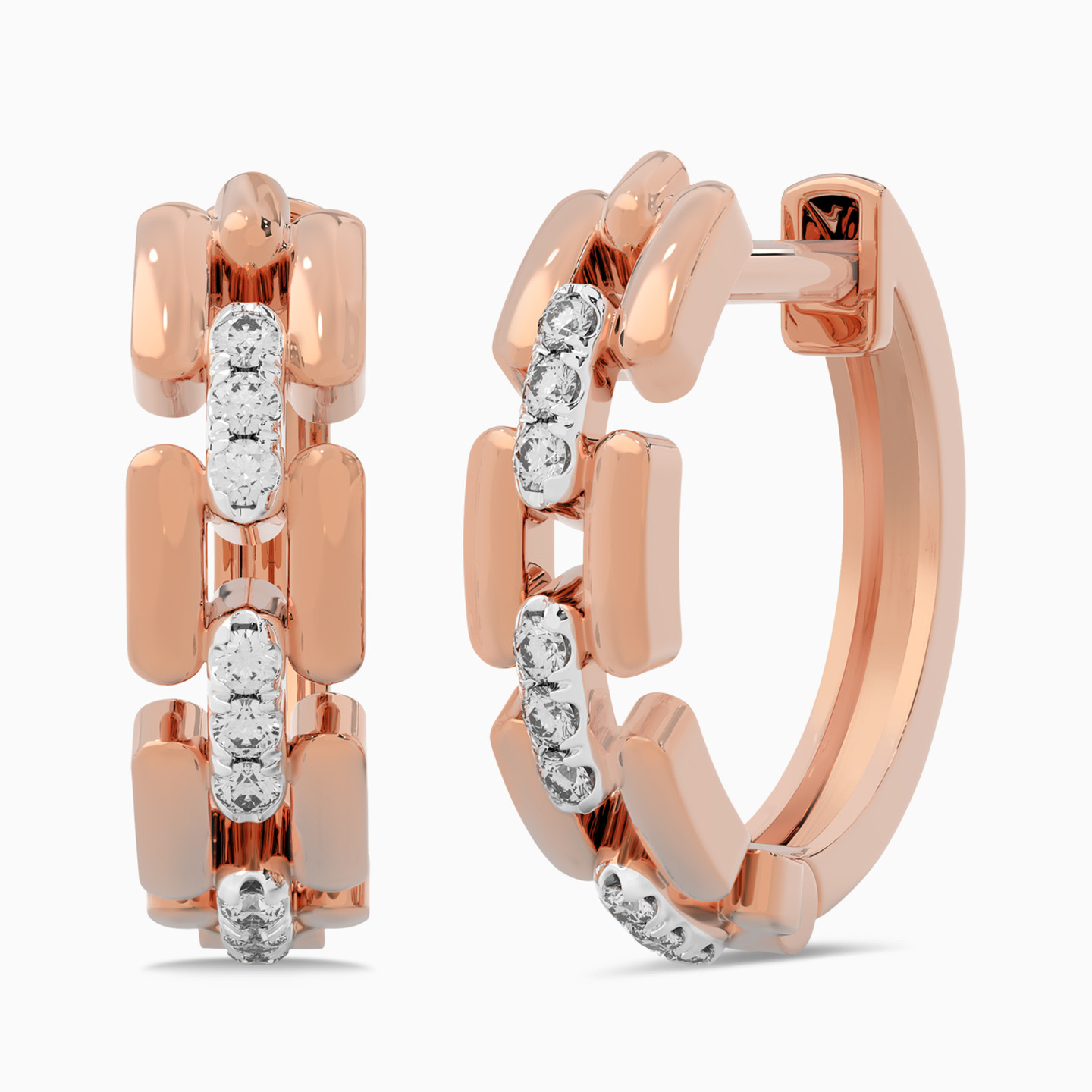 Rolex Diamond Hoop Earrings in 18K Gold Rolex Diamond Hoop Earrings in 18K Gold