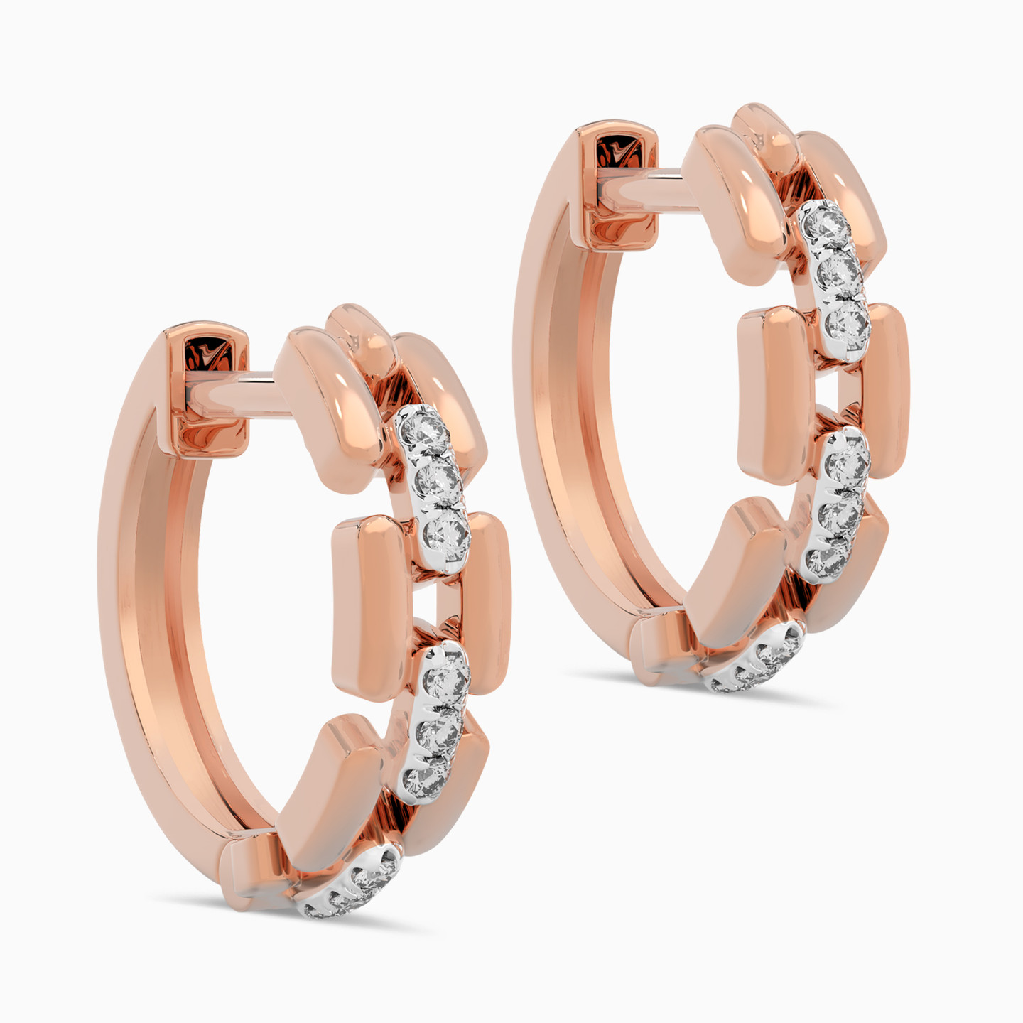 Rolex Diamond Hoop Earrings in 18K Gold - 6 Rolex Diamond Hoop Earrings in 18K Gold - 6