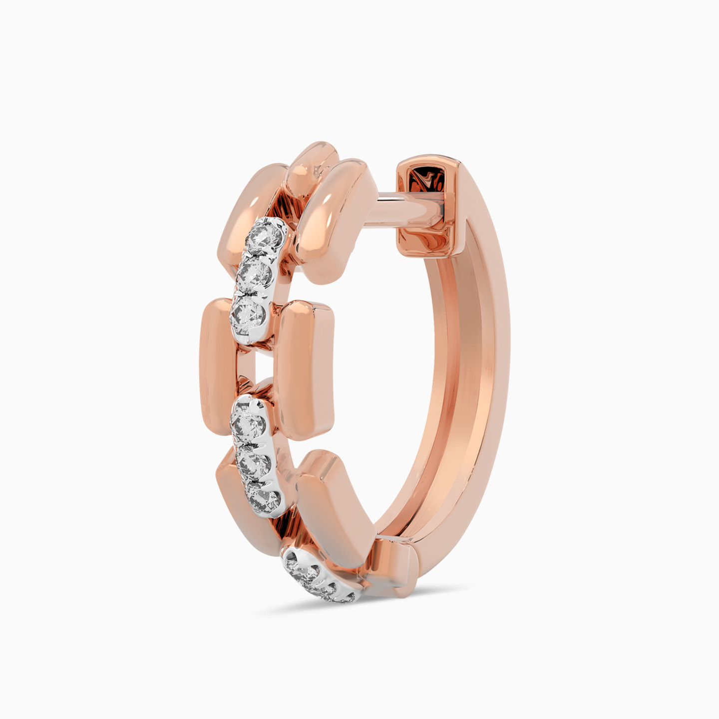 Rolex Diamond Hoop Earrings in 18K Gold - 7 Rolex Diamond Hoop Earrings in 18K Gold - 7