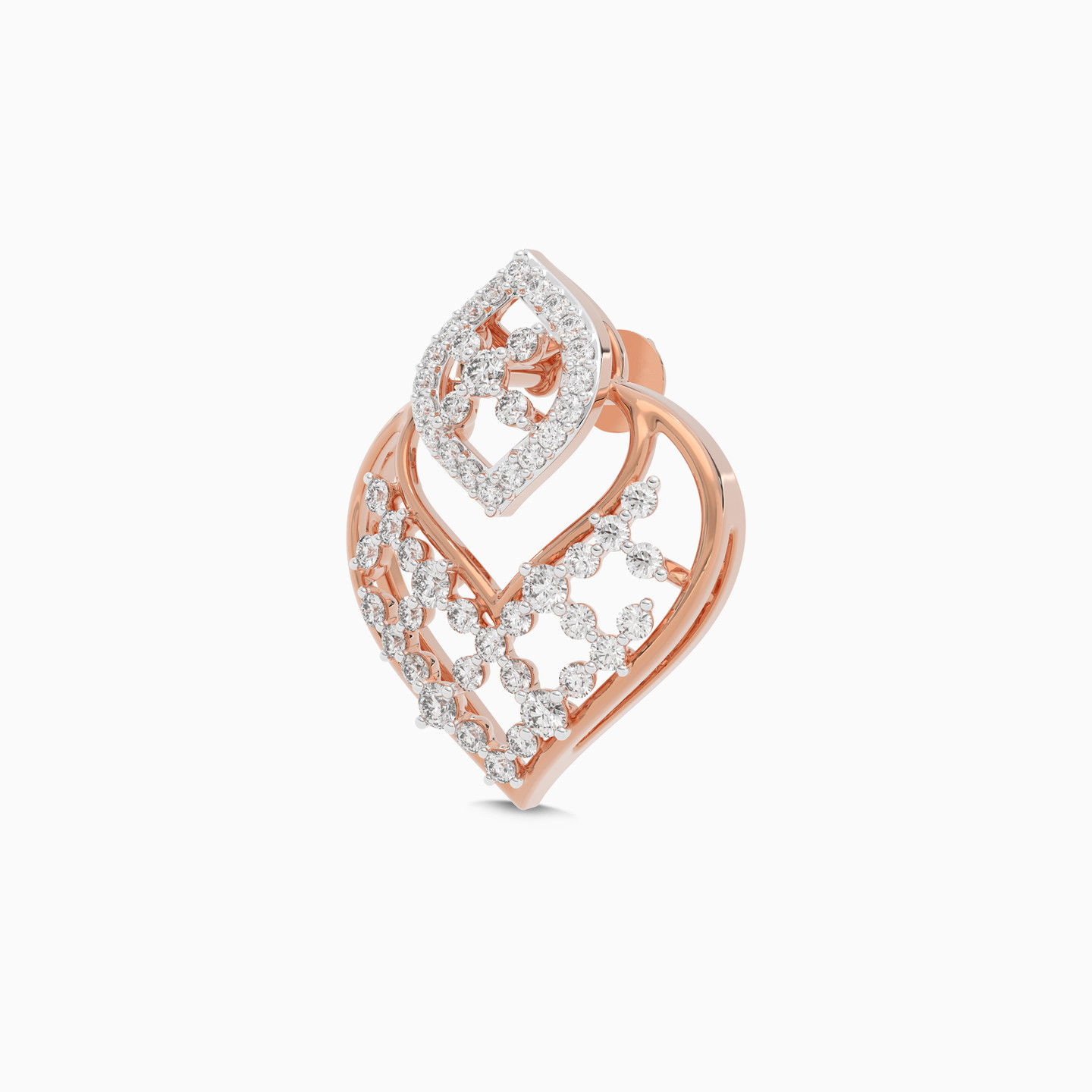 Arabesque Diamond Stud Earrings in 18K Gold - 4 Arabesque Diamond Stud Earrings in 18K Gold - 4