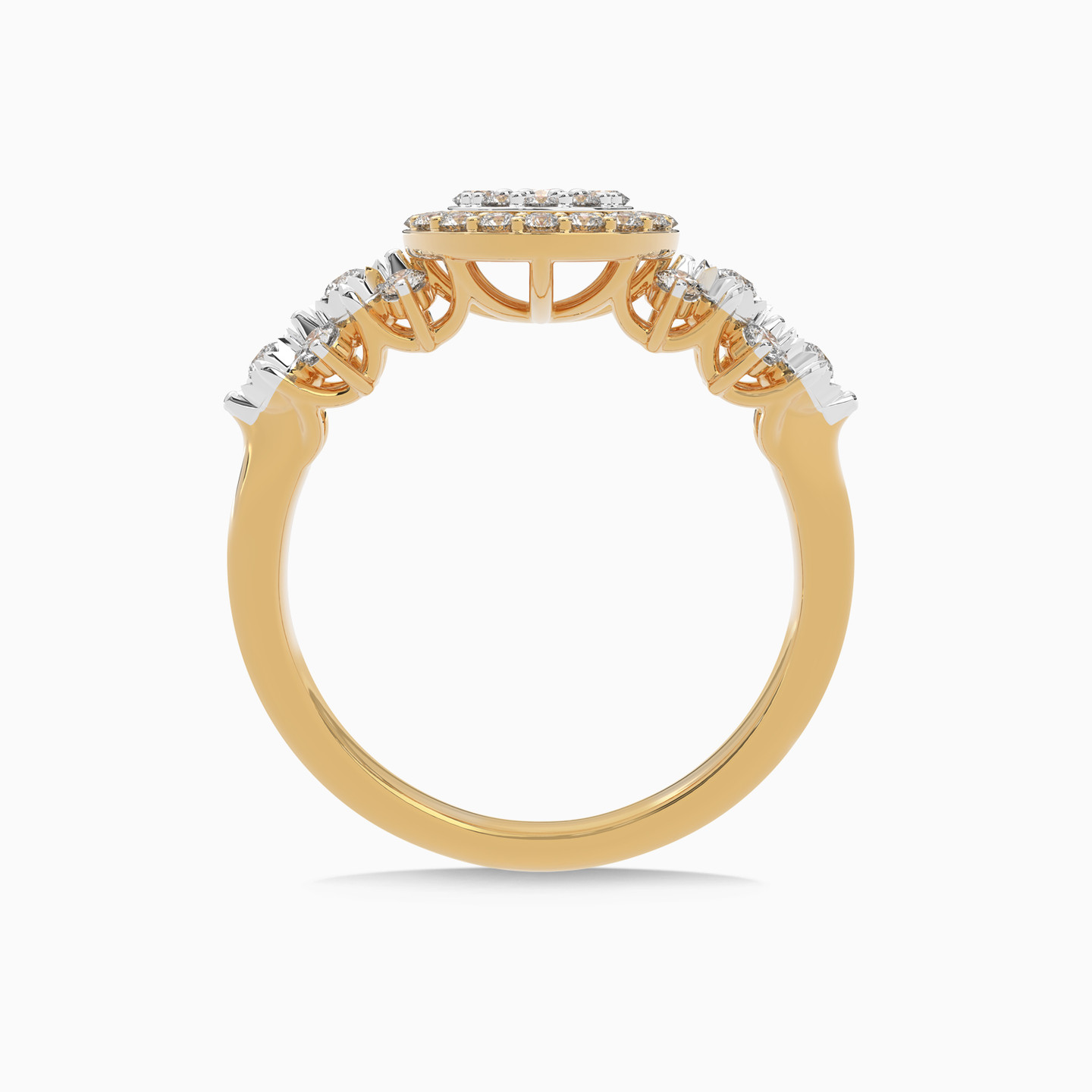 Circle Diamond Ring in 18K Gold - 3 Circle Diamond Ring in 18K Gold - 3