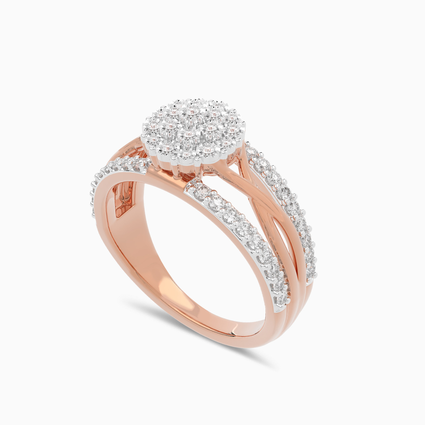 Circle Diamond Ring in 18K Gold - 6 Circle Diamond Ring in 18K Gold - 6