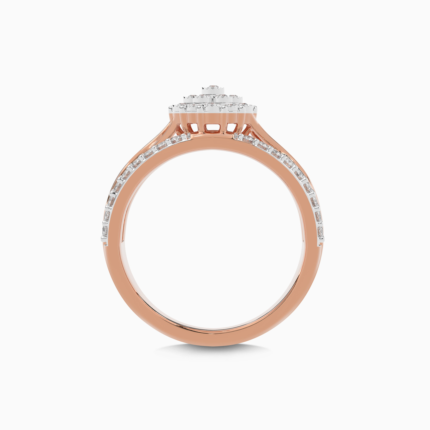 Circle Diamond Ring in 18K Gold - 7 Circle Diamond Ring in 18K Gold - 7