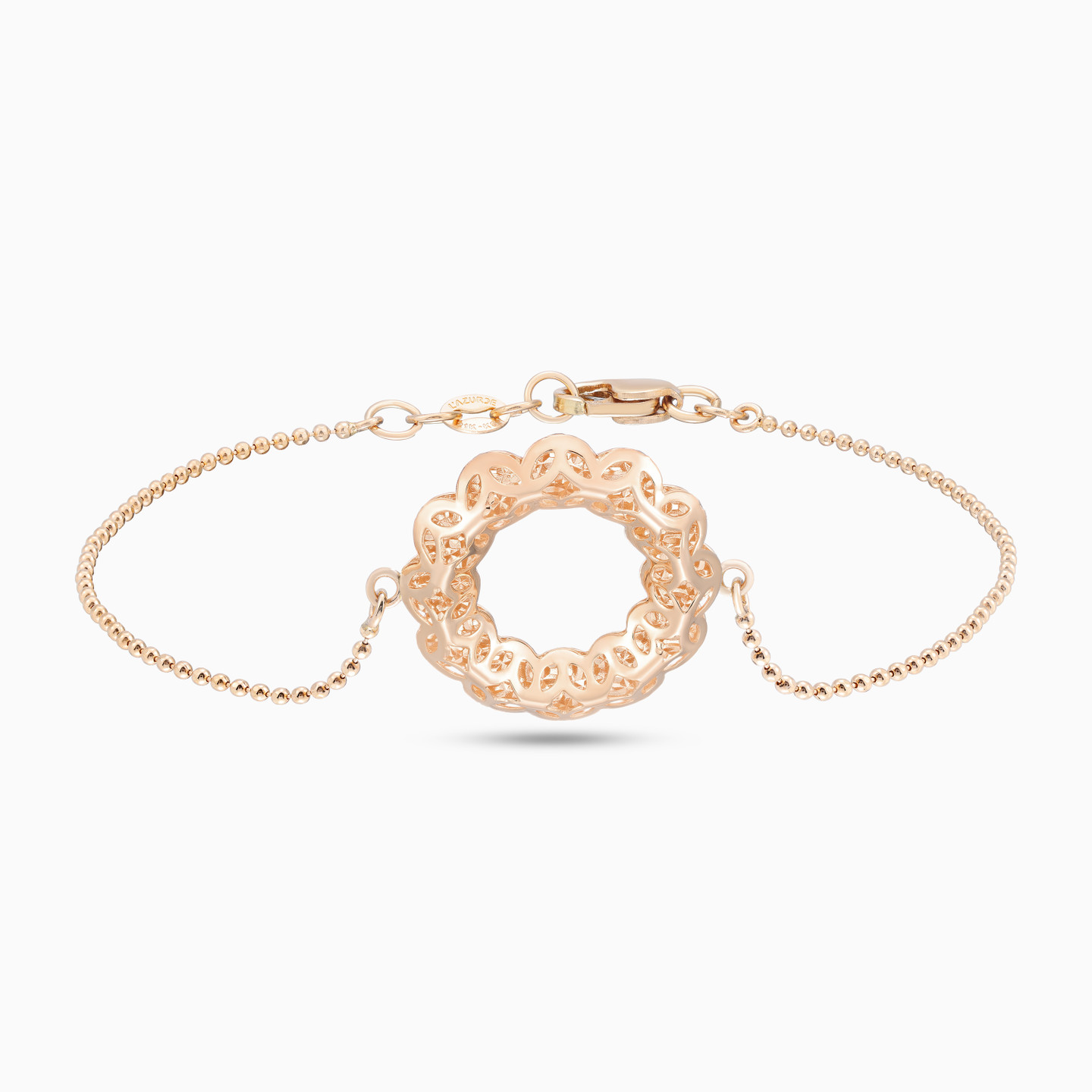 Floral Chain Bracelet In 21K Gold Floral Chain Bracelet In 21K Gold