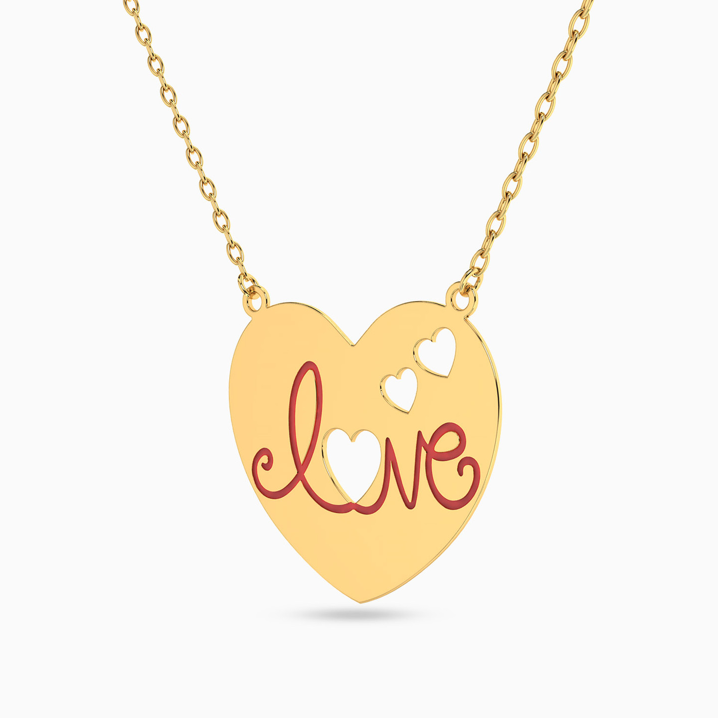 Heart Necklace in 18K Gold - 2 Heart Necklace in 18K Gold - 2