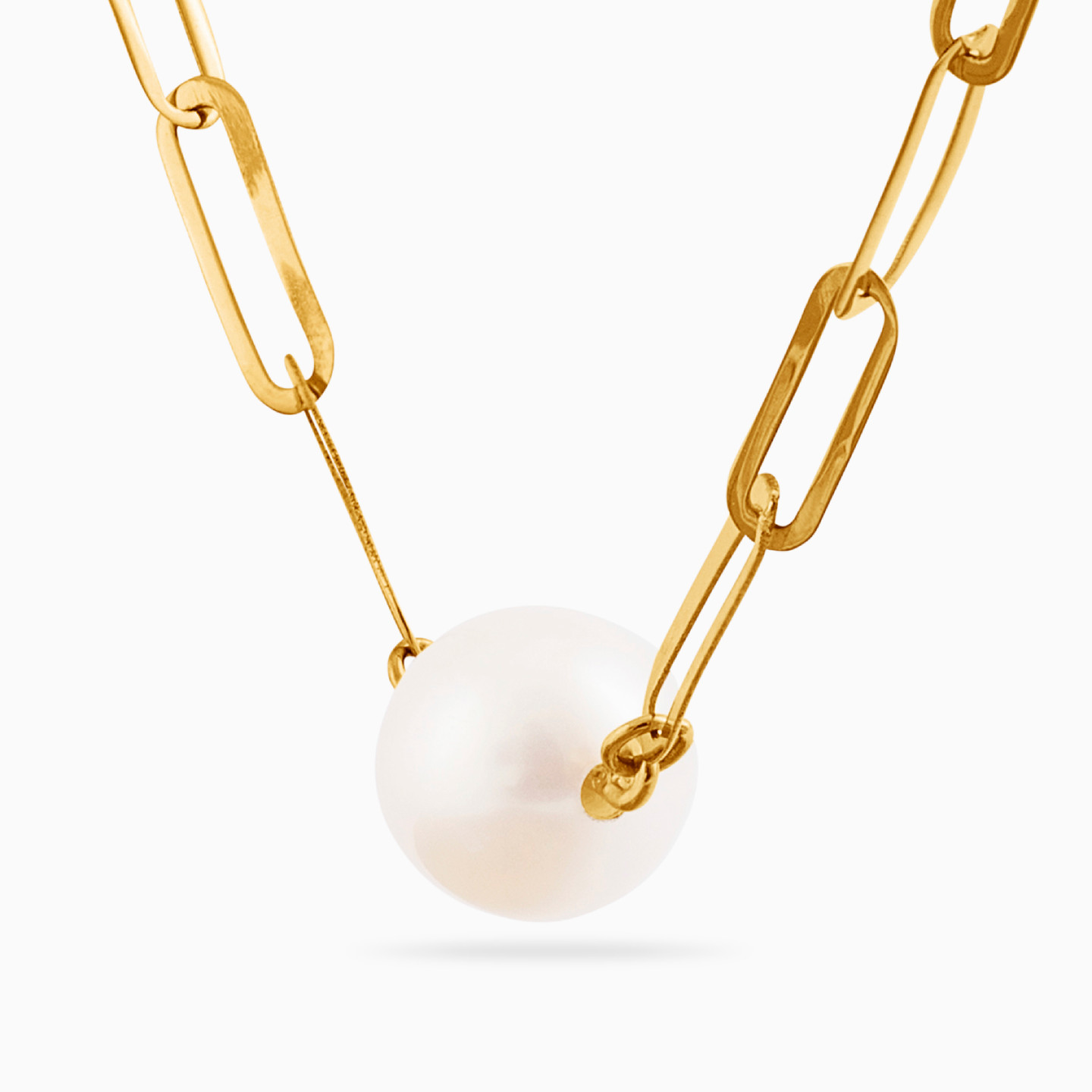 18K Gold Pearl Pendant Necklace - 2