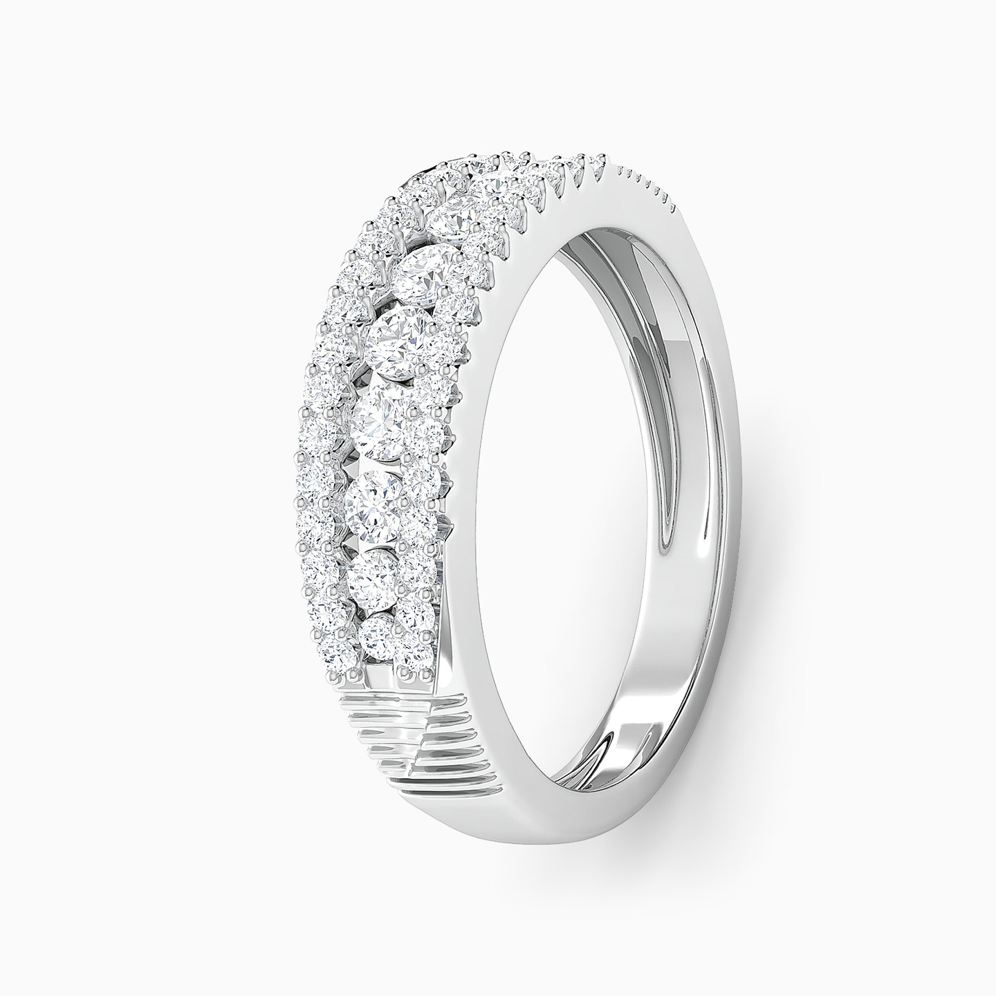 خاتم توينز ذهب عيار 18 قيراط مزين بالألماس - 4 خاتم توينز ذهب عيار 18 قيراط مزين بالألماس - 4