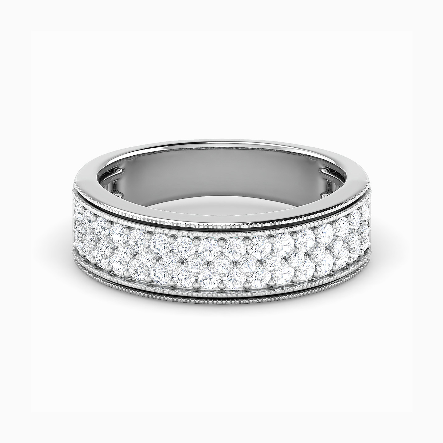 Diamond Twin Rings In 18K Gold - 6 Diamond Twin Rings In 18K Gold - 6