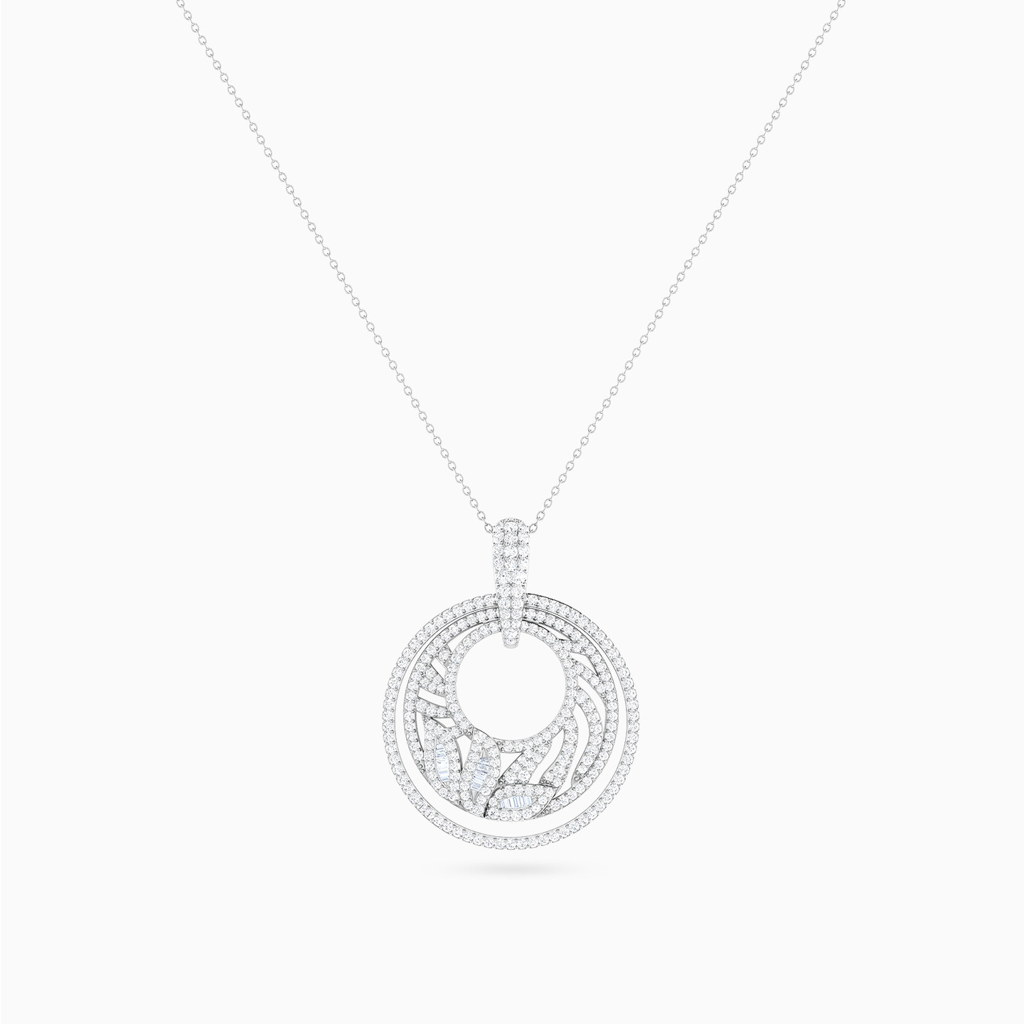 Intertwined Circles Diamond Necklace In 18K Gold - 3 Intertwined Circles Diamond Necklace In 18K Gold - 3
