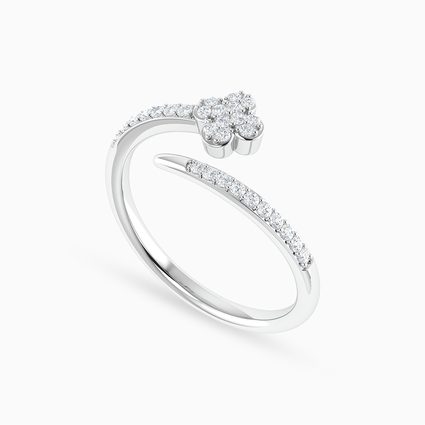 Diamond Two Headed Ring In 18K Gold - 4 Diamond Two Headed Ring In 18K Gold - 4