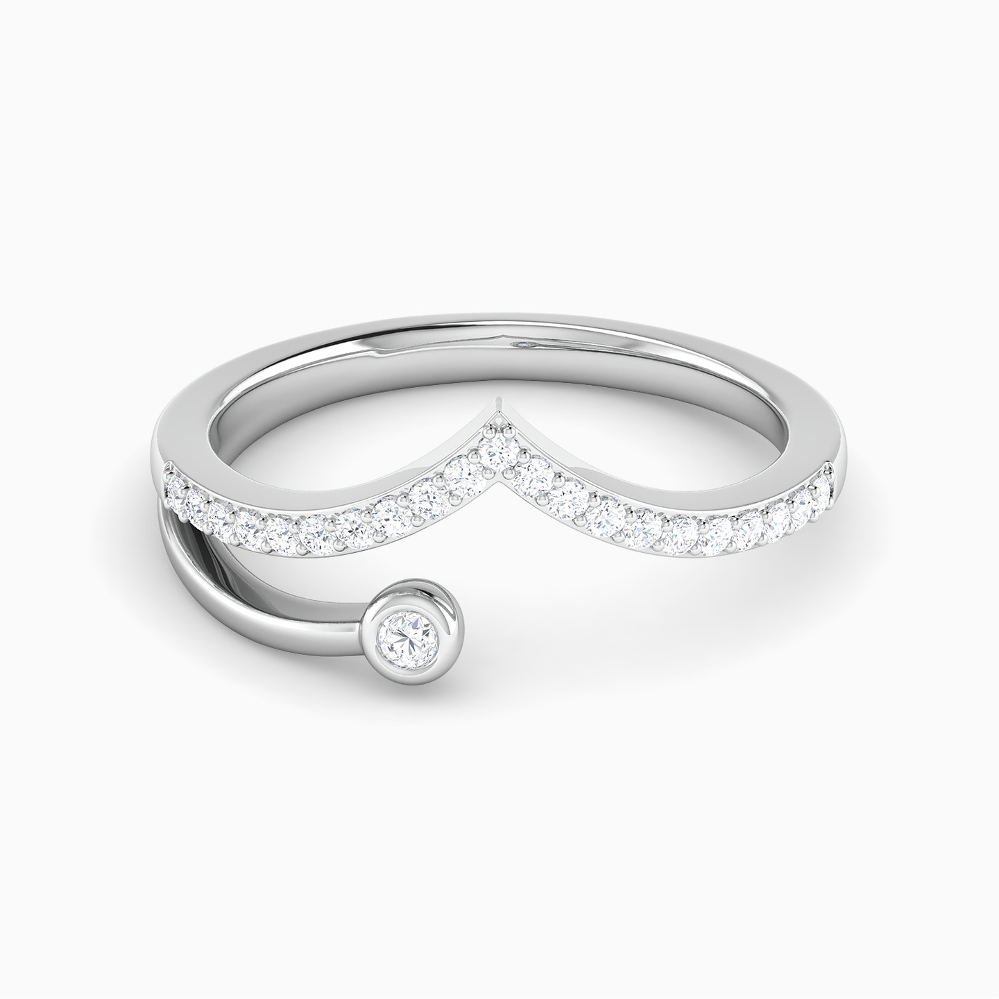 Diamond Ring In 18K Gold - 2 Diamond Ring In 18K Gold - 2