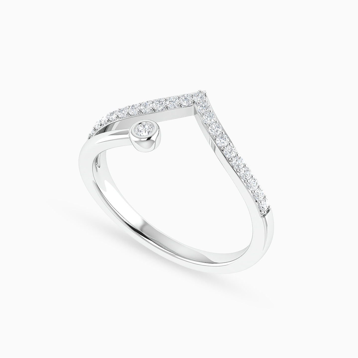 Diamond Ring In 18K Gold - 4 Diamond Ring In 18K Gold - 4