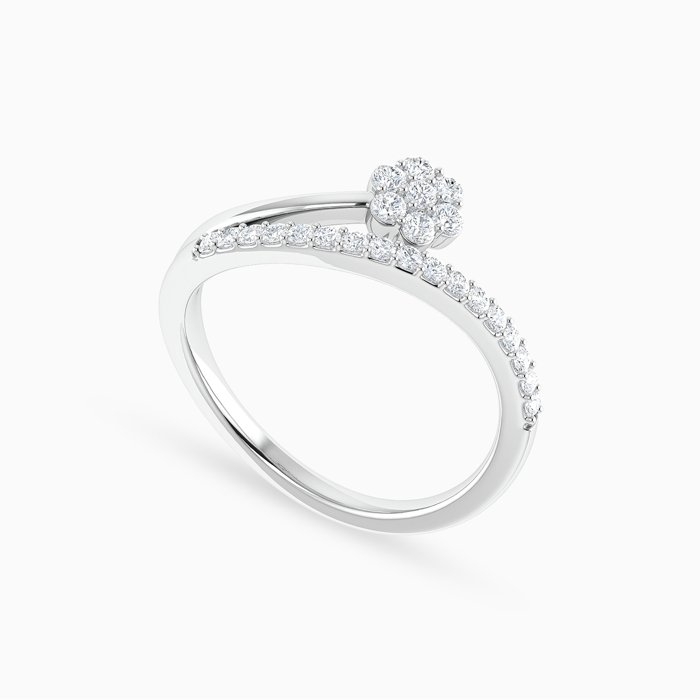 Diamond Ring In 18K Gold - 4 Diamond Ring In 18K Gold - 4