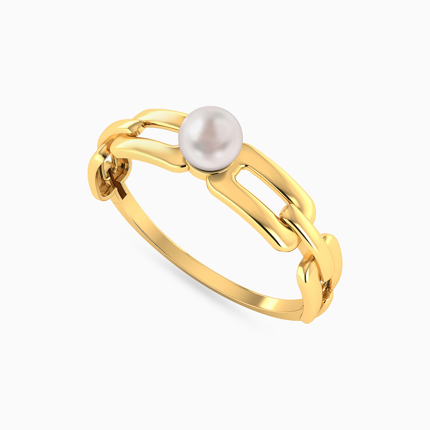 Loops Pearl Ring In 18K Gold - 3 Loops Pearl Ring In 18K Gold - 3