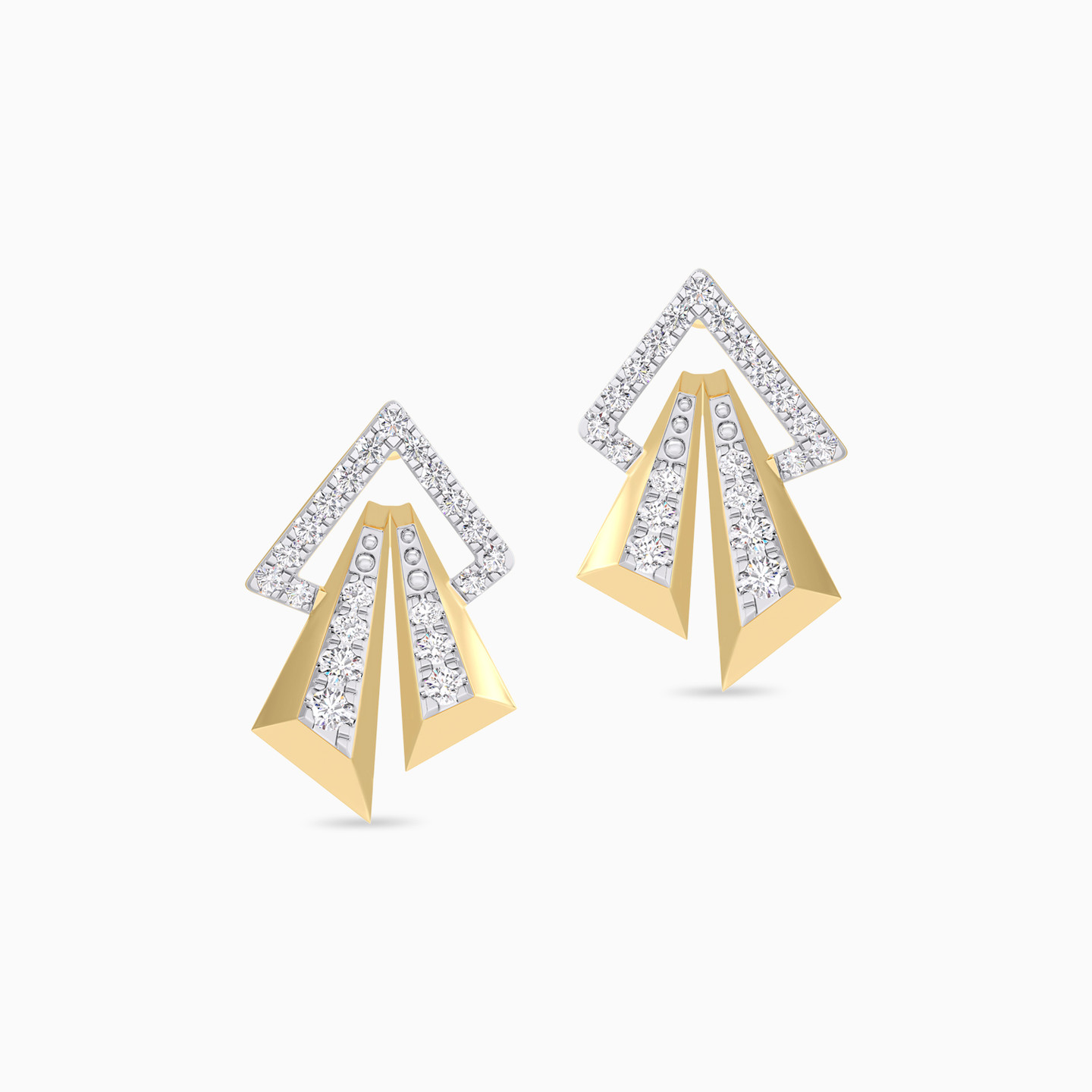 Diamond Earrings In 18K Gold - 4 Diamond Earrings In 18K Gold - 4