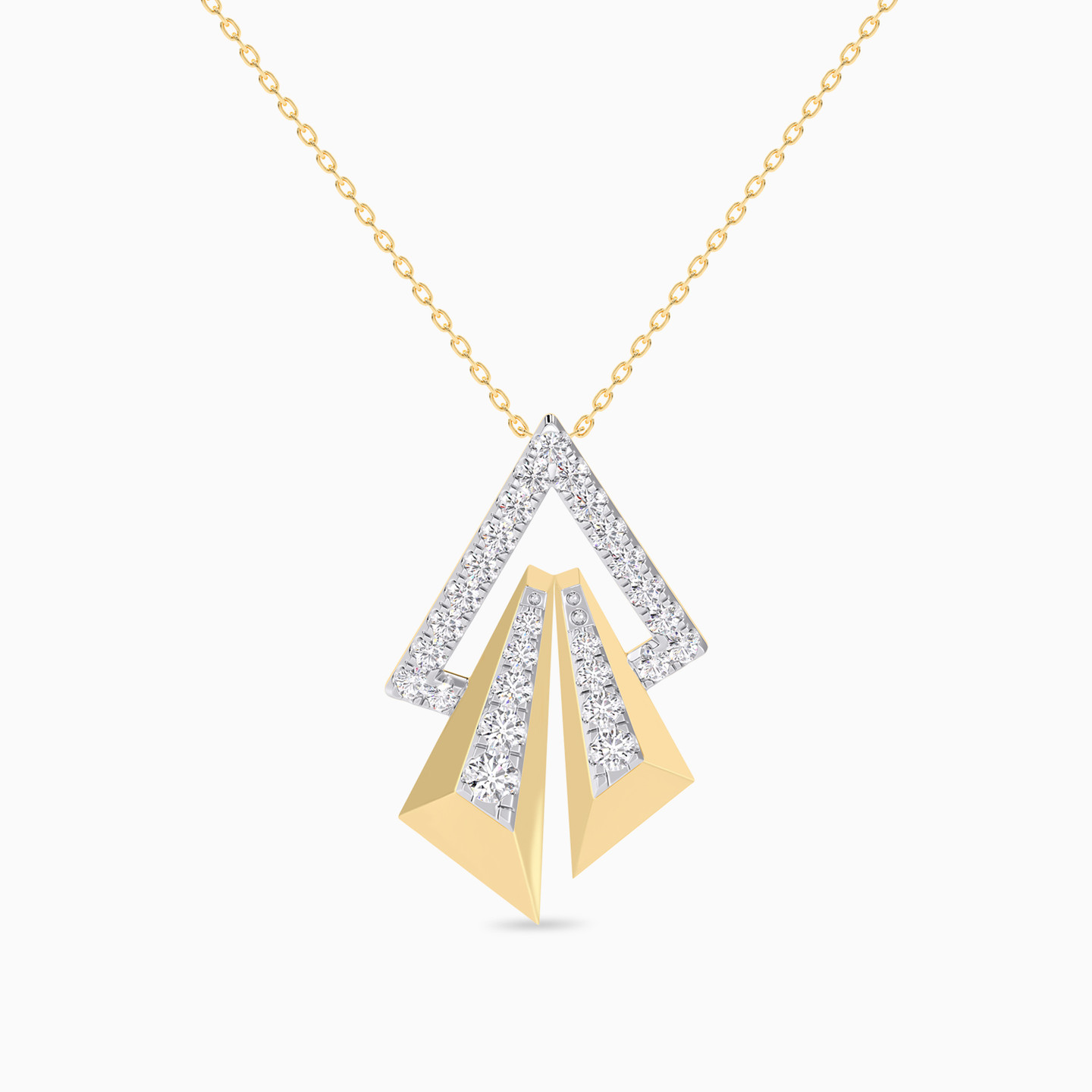 Diamond Necklace In 18K Gold - 3 Diamond Necklace In 18K Gold - 3