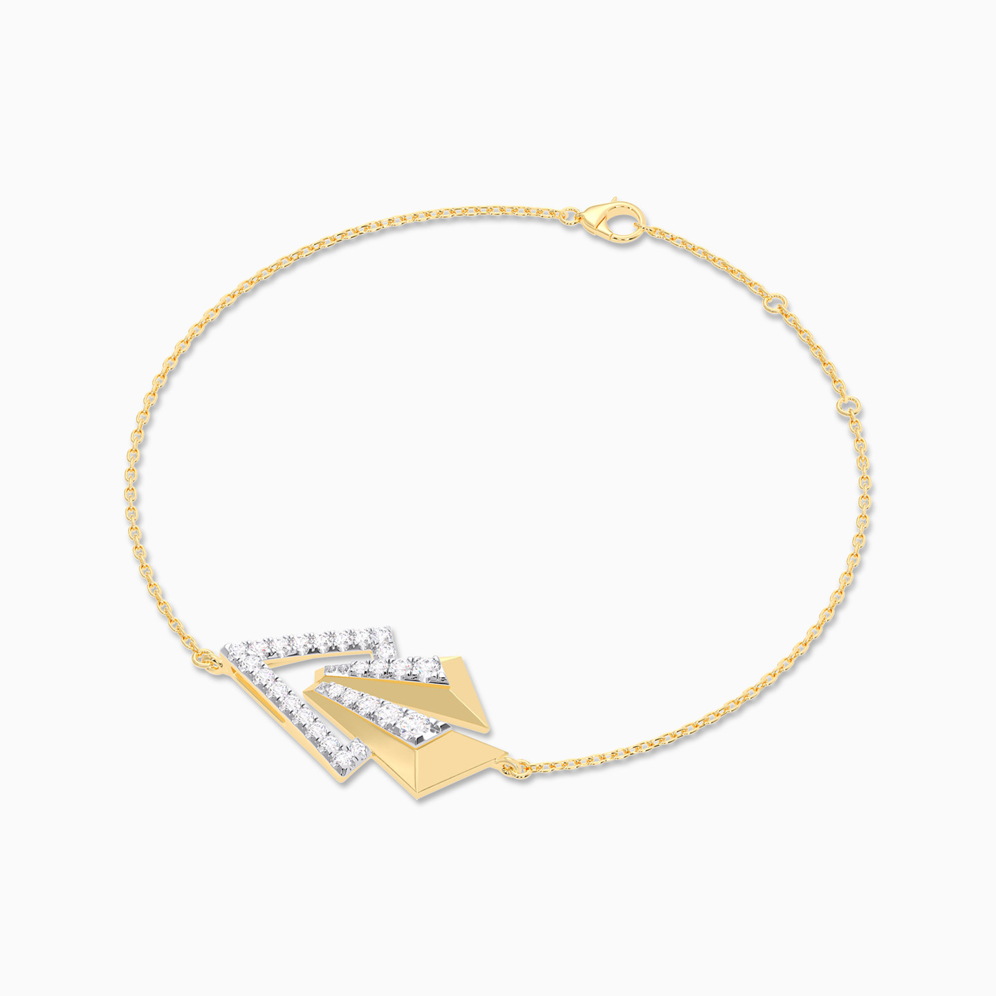 Diamond Chain Bracelet In 18K Gold - 3 Diamond Chain Bracelet In 18K Gold - 3
