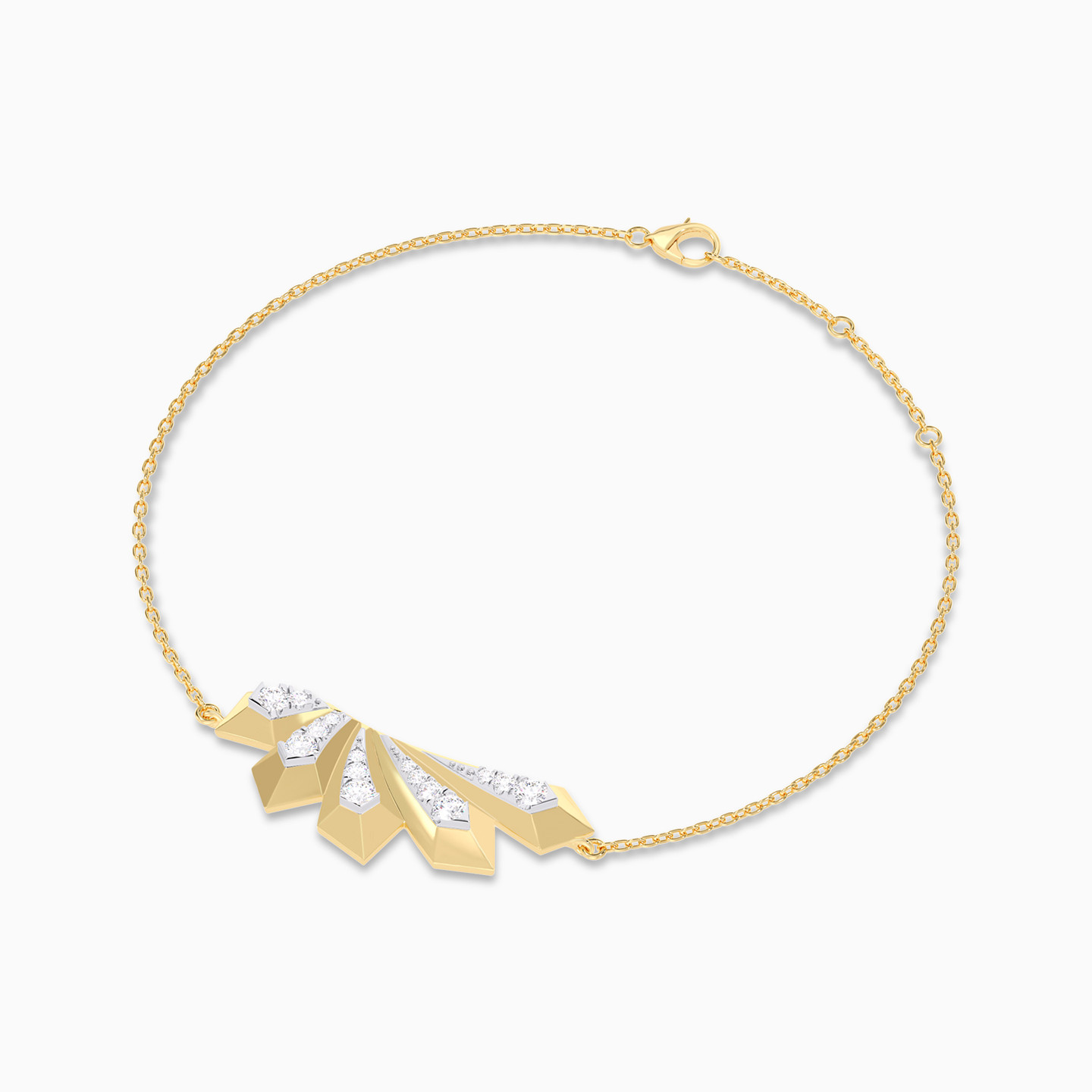 Diamond Chain Bracelet In 18K Gold - 4 Diamond Chain Bracelet In 18K Gold - 4