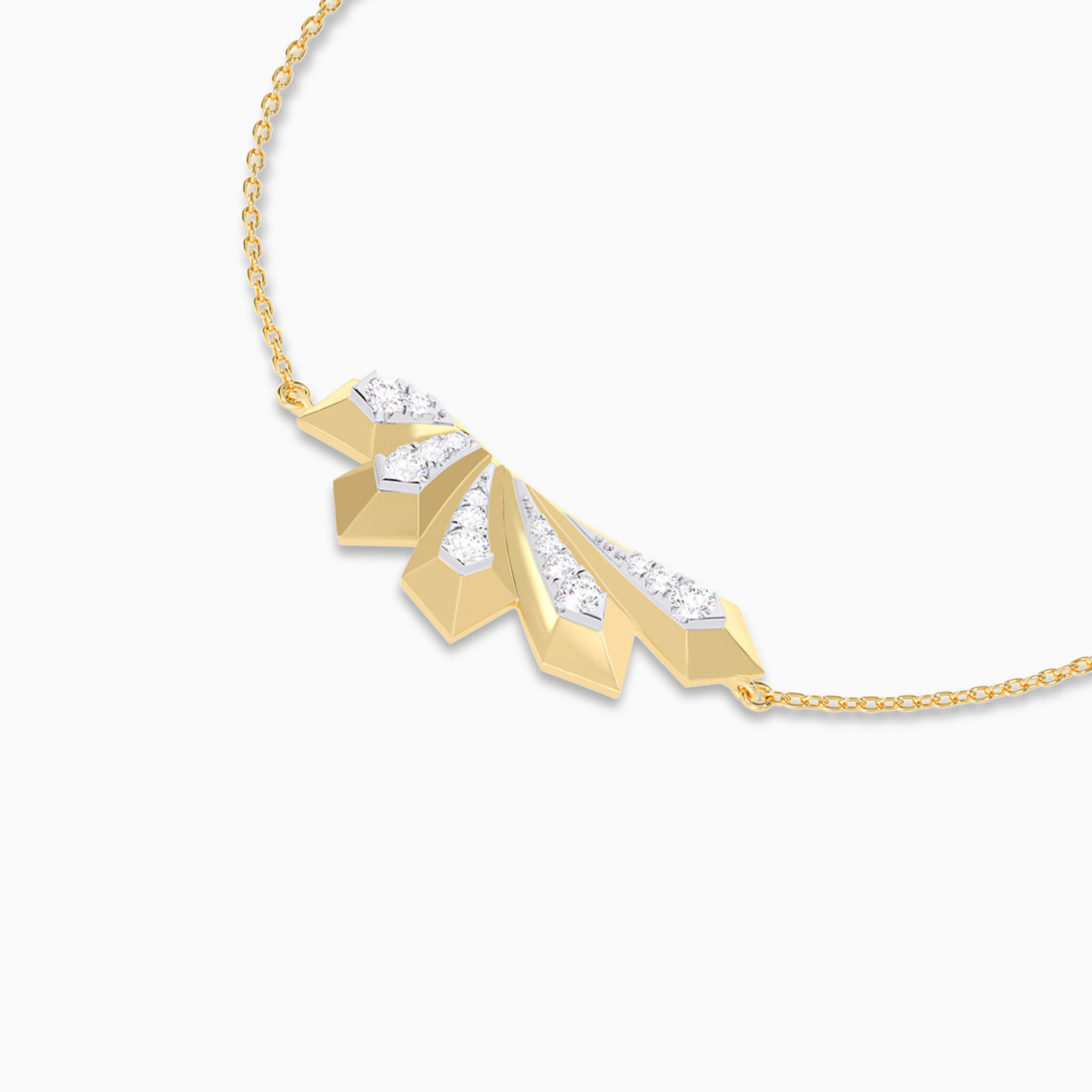 Diamond Chain Bracelet In 18K Gold - 5 Diamond Chain Bracelet In 18K Gold - 5