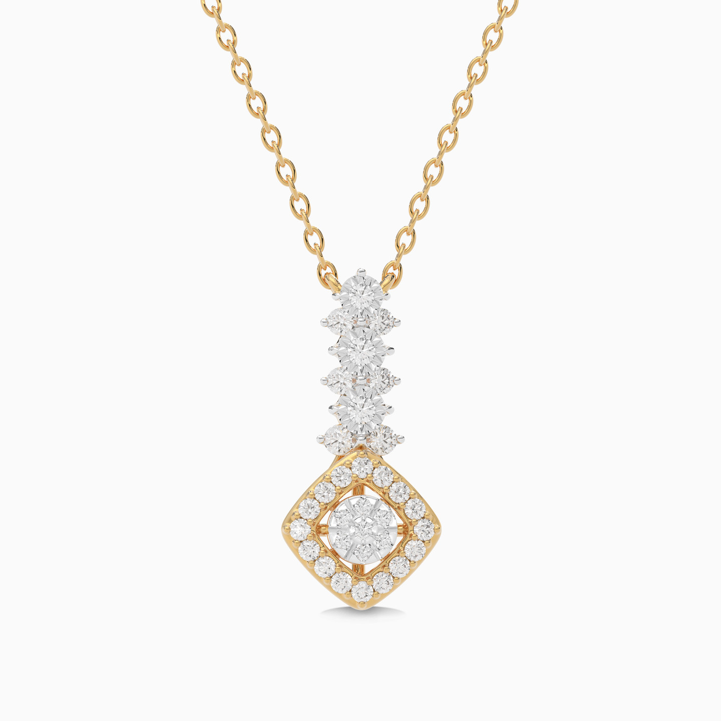 Square Diamond Necklace in 18K Gold Square Diamond Necklace in 18K Gold