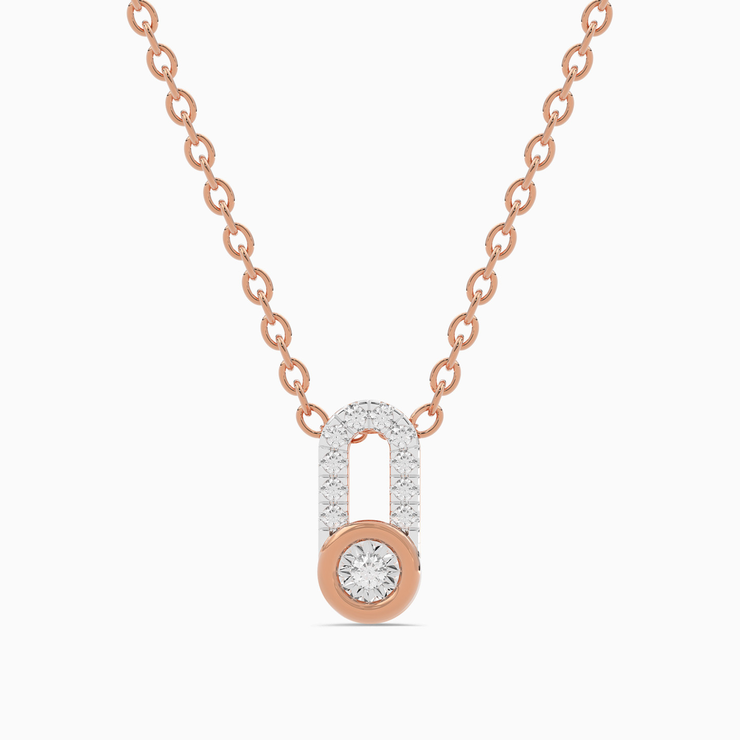 Lock Diamond Necklace in 18K Gold Lock Diamond Necklace in 18K Gold