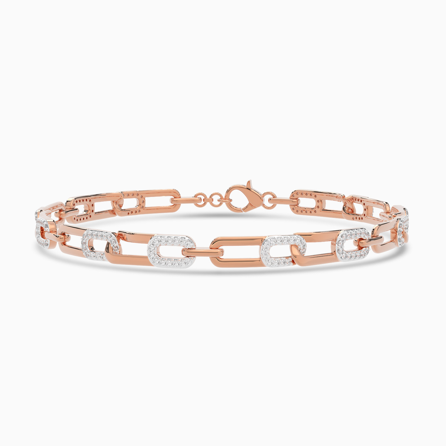 Lock Diamond Chain Bracelet In 18K Gold Lock Diamond Chain Bracelet In 18K Gold