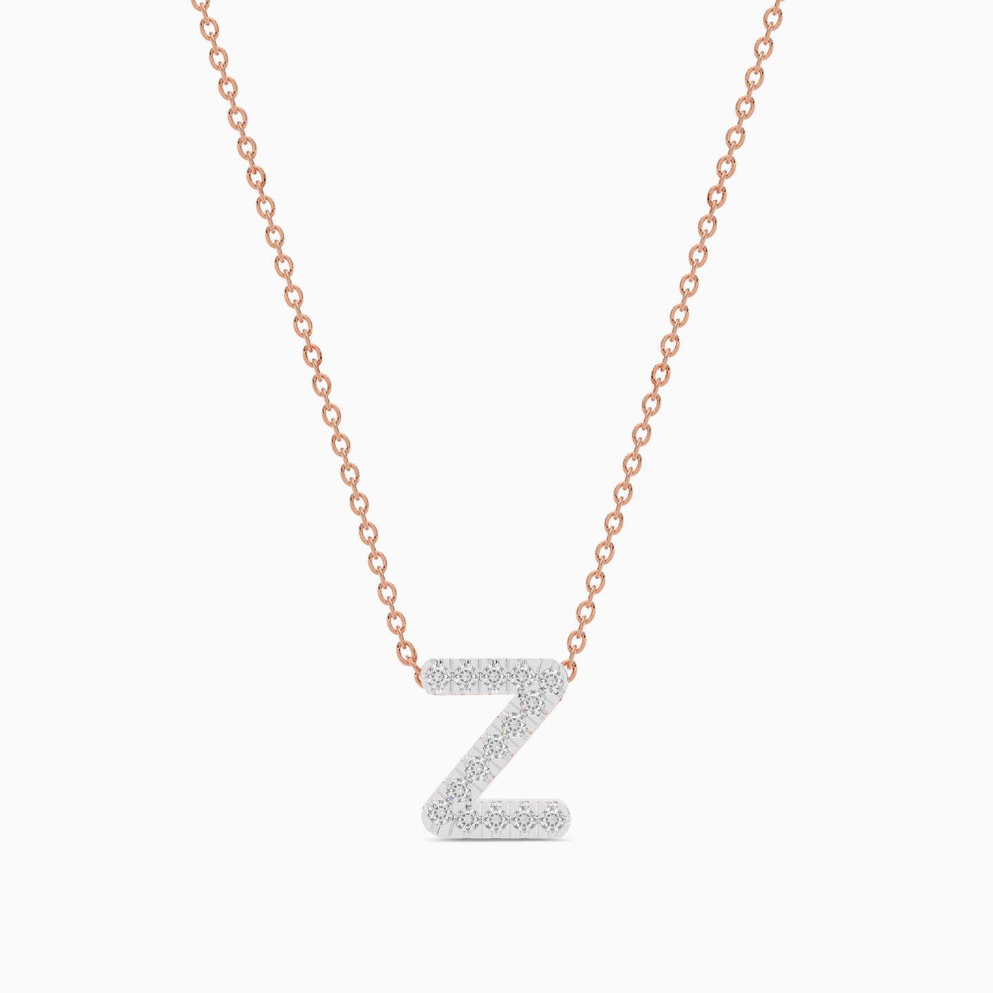 سلسلة ذهب شكل حرف Z عيار 18 قيراط مزينة بالألماس - 2 سلسلة ذهب شكل حرف Z عيار 18 قيراط مزينة بالألماس - 2