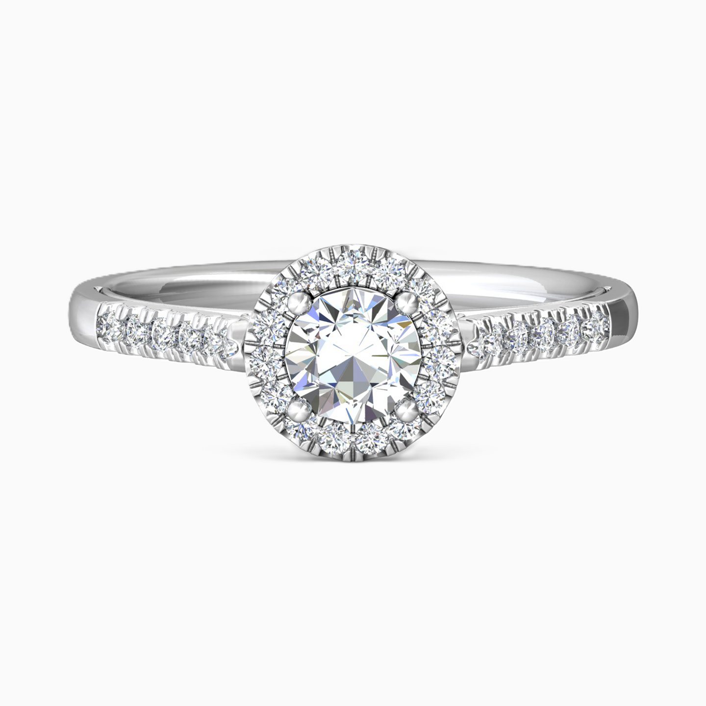 خاتم ذهب شكل دائرة عيار 18 قيراط مزين بالألماس - 2 خاتم ذهب شكل دائرة عيار 18 قيراط مزين بالألماس - 2