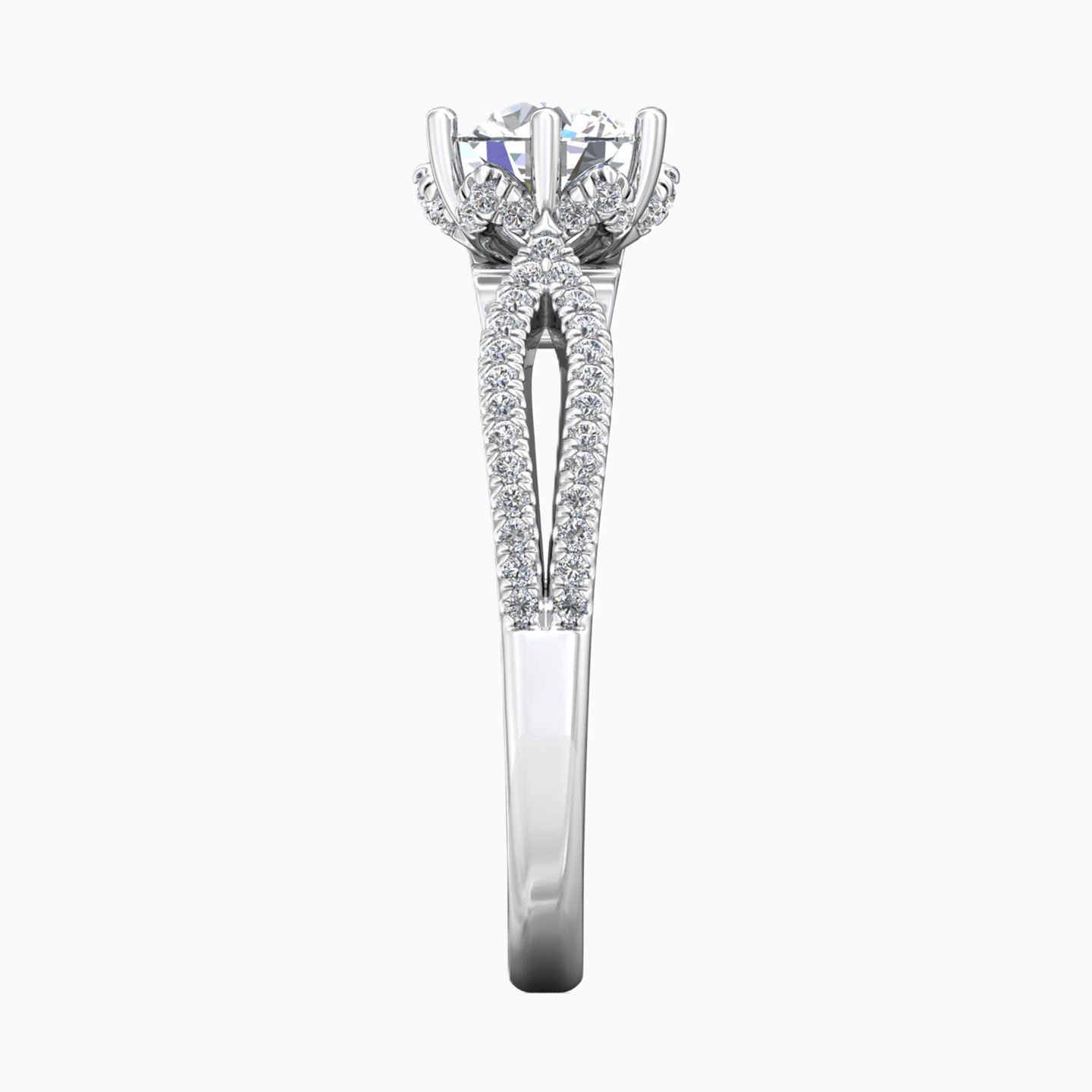 Circle Diamond Ring in 18K Gold - 5 Circle Diamond Ring in 18K Gold - 5