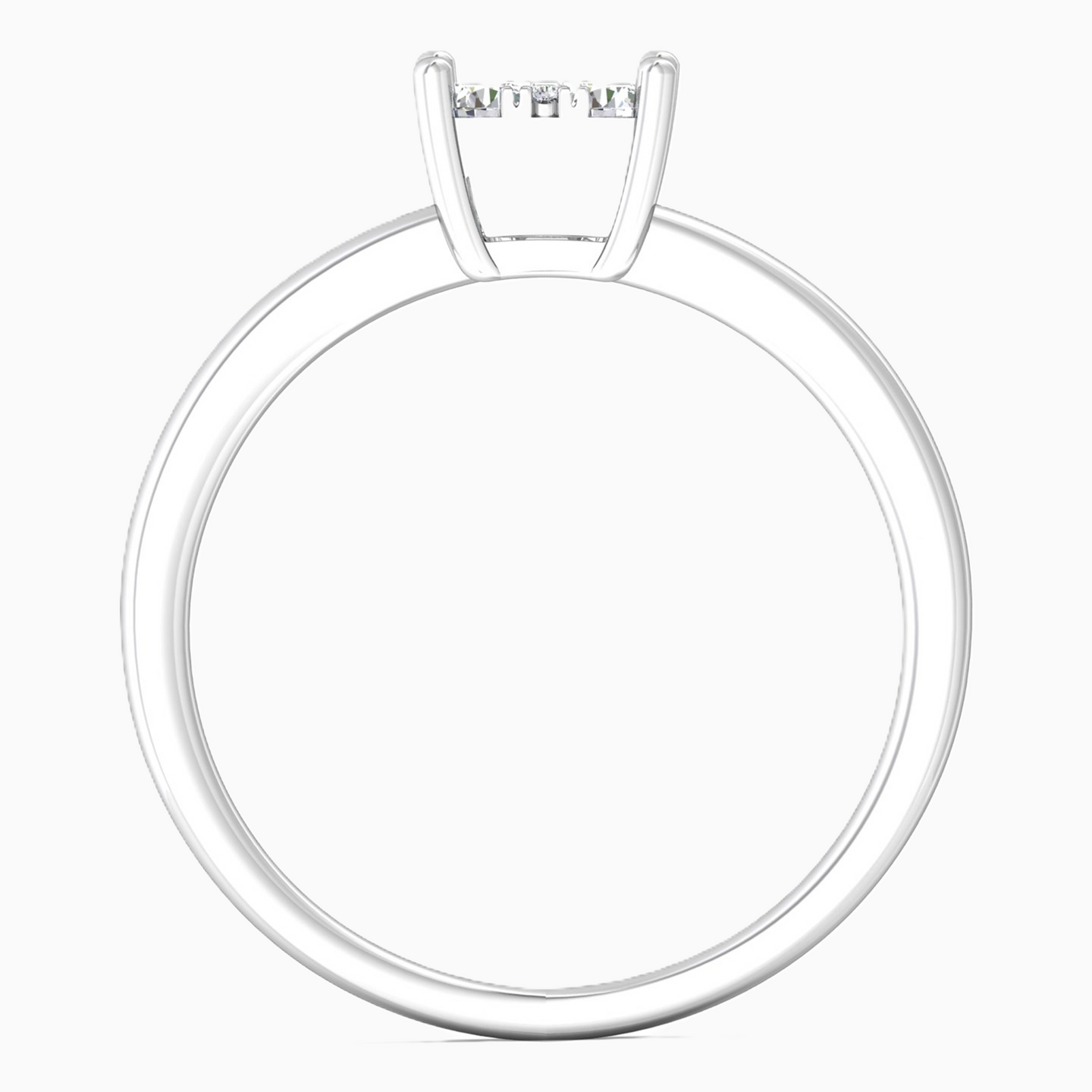 خاتم ذهب شكل مربع عيار 18 قيراط مزين بالألماس - 4 خاتم ذهب شكل مربع عيار 18 قيراط مزين بالألماس - 4