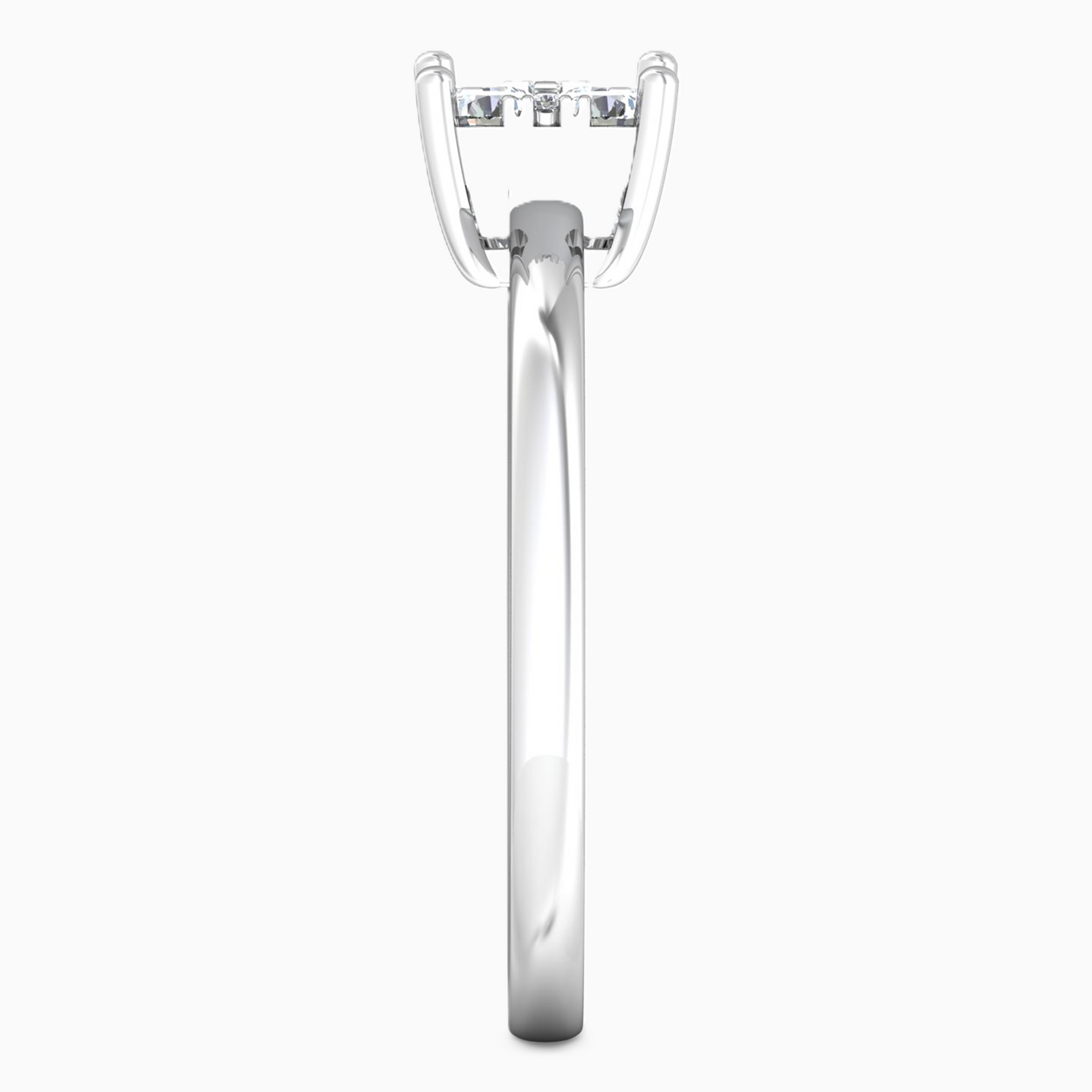 خاتم ذهب شكل مربع عيار 18 قيراط مزين بالألماس - 6 خاتم ذهب شكل مربع عيار 18 قيراط مزين بالألماس - 6