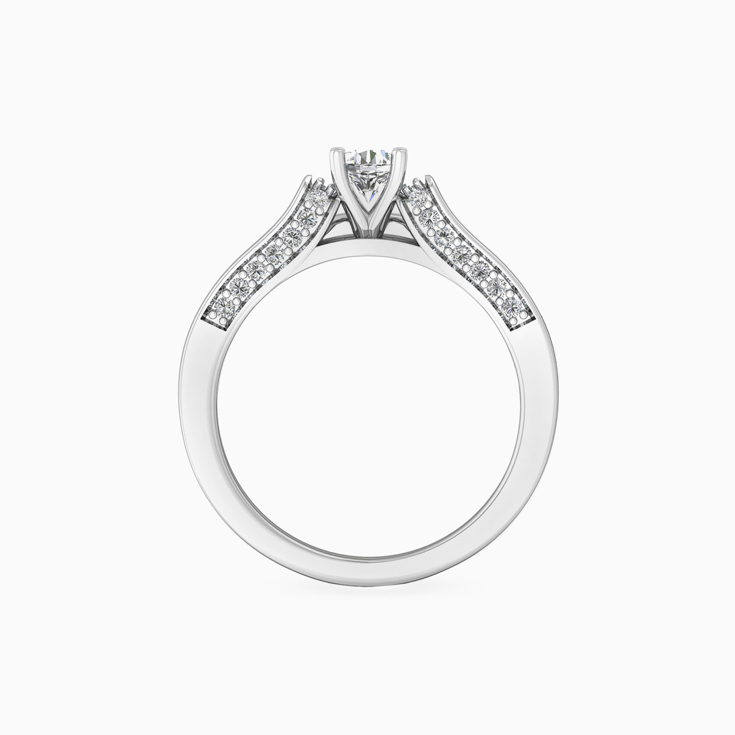 Diamond Ring in 18K Gold - 5 Diamond Ring in 18K Gold - 5