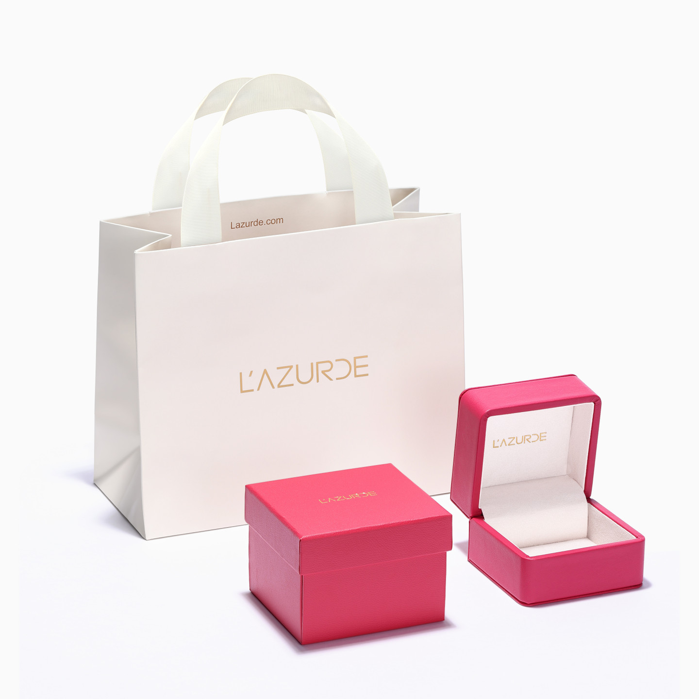 خاتم ذهب توينز شكل وردة عيار 18 قيراط مزين بالألماس