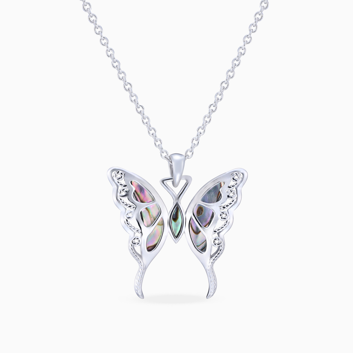 Butterfly Pearl Sterling Silver Necklace Butterfly Pearl Sterling Silver Necklace