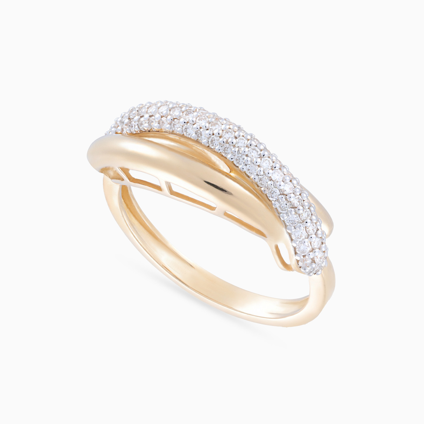 Diamonds Ring In 18K Gold - 3 Diamonds Ring In 18K Gold - 3