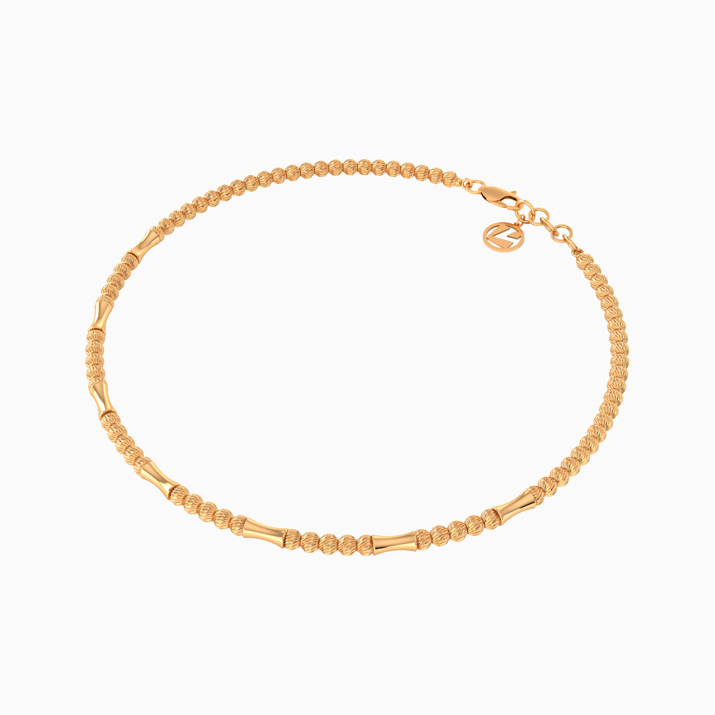 Beads Bracelet In 21K Gold - 3 Beads Bracelet In 21K Gold - 3