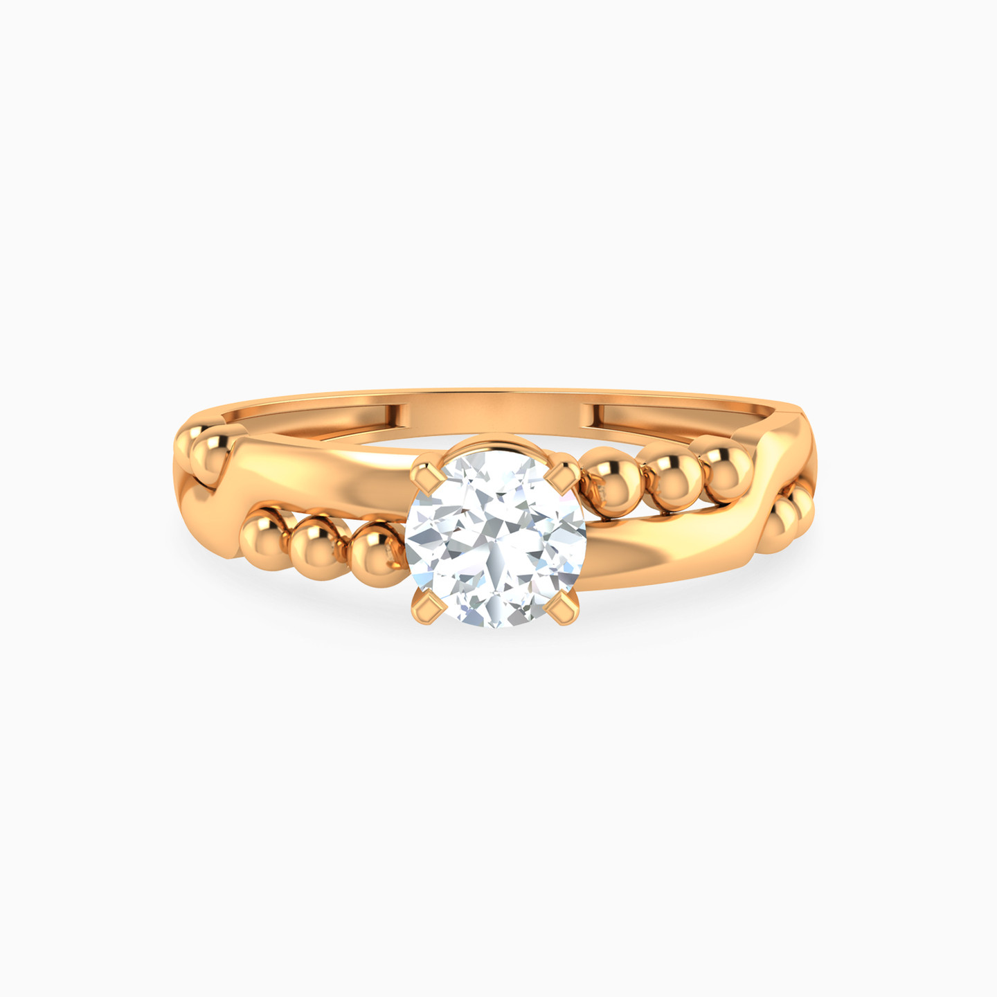 Chain Loops Cubic Zirconia Criss-Cross Ring In 21K Gold Chain Loops Cubic Zirconia Criss-Cross Ring In 21K Gold