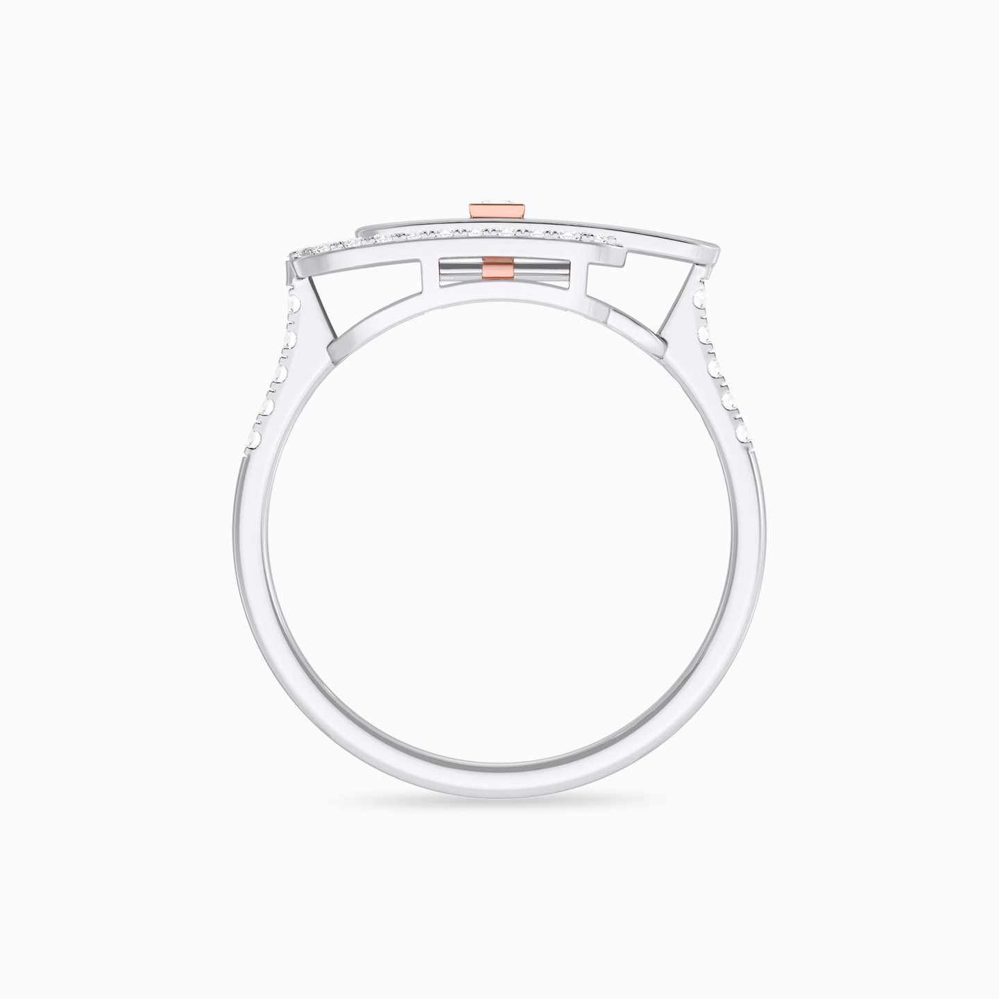 Paperclip East West Diamond Ring in 18K Gold - 5 Paperclip East West Diamond Ring in 18K Gold - 5