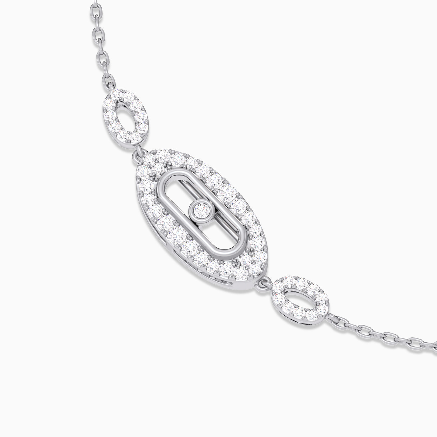 Oval Diamond Chain Bracelet in 18K Gold - 4 Oval Diamond Chain Bracelet in 18K Gold - 4