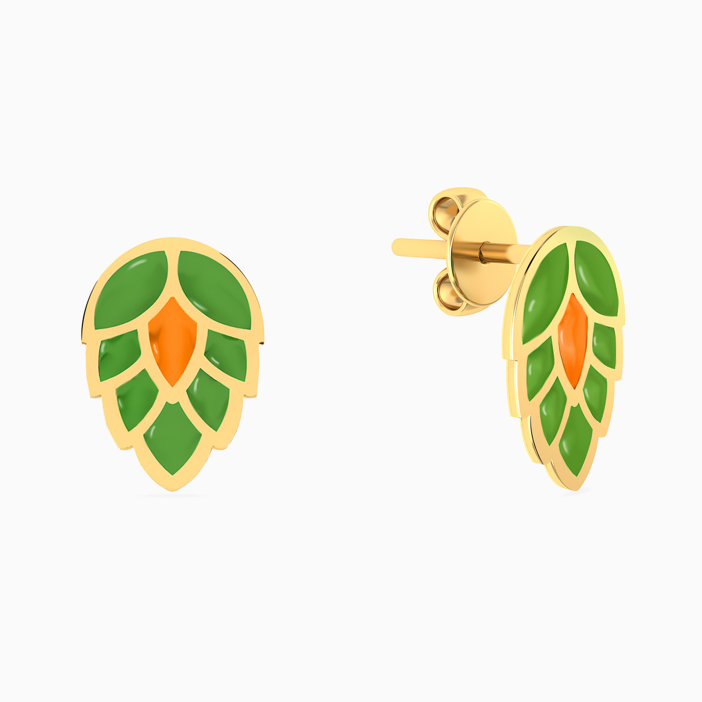 Kids 18K Gold Stud Earrings - 2