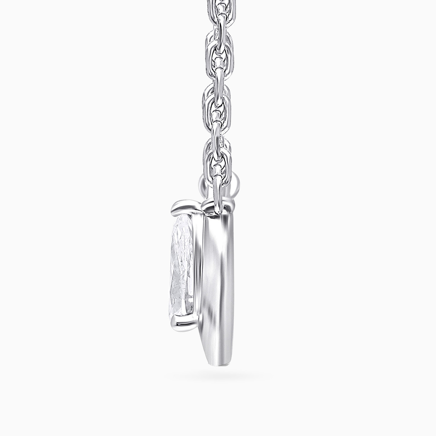 Raindrop Lab Grown Diamond Sterling Silver Necklace - 2 Raindrop Lab Grown Diamond Sterling Silver Necklace - 2