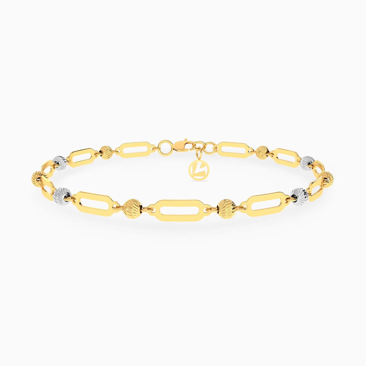 Rectangular Loops Bracelet In 18K Gold Rectangular Loops Bracelet In 18K Gold