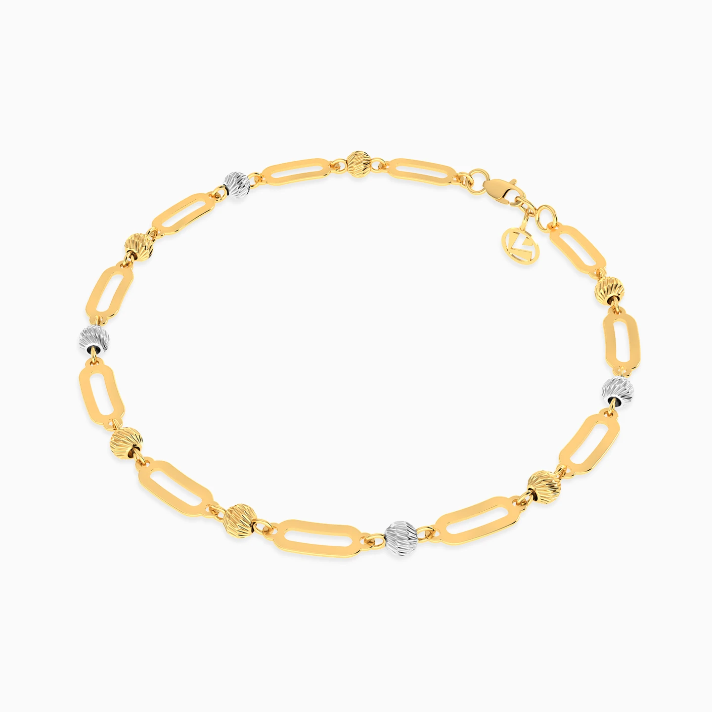 Rectangular Loops Bracelet In 18K Gold - 3 Rectangular Loops Bracelet In 18K Gold - 3