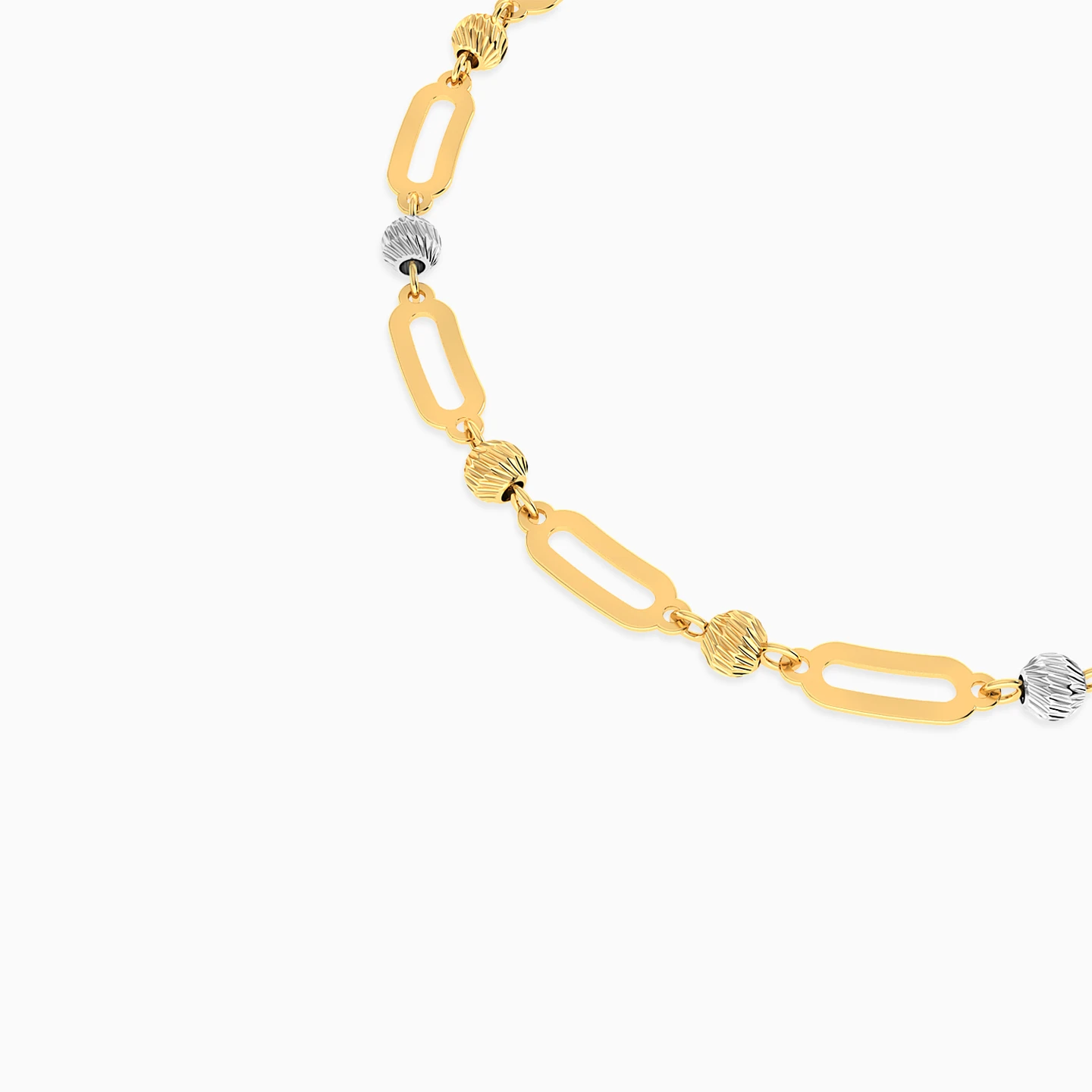 Rectangular Loops Bracelet In 18K Gold - 4 Rectangular Loops Bracelet In 18K Gold - 4