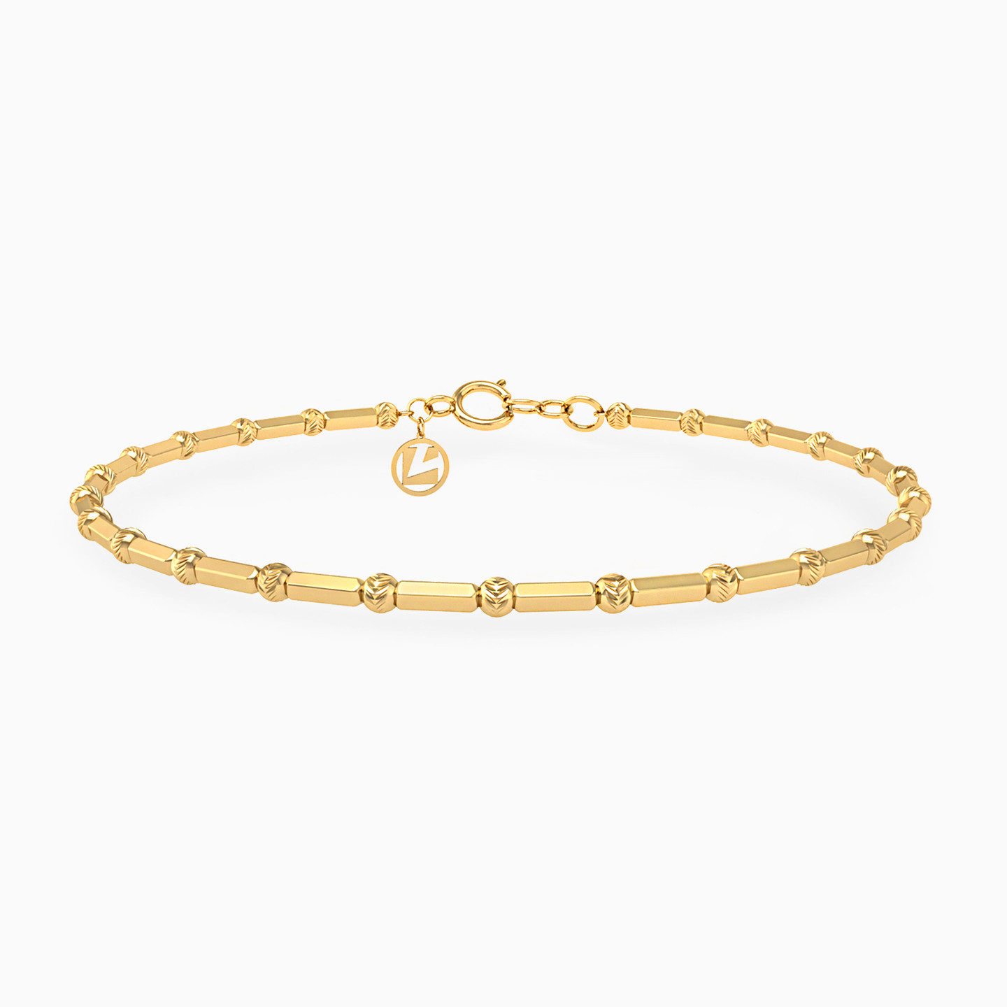 Cylindrical Beads & Spheres Bracelet In 18K Gold Cylindrical Beads & Spheres Bracelet In 18K Gold