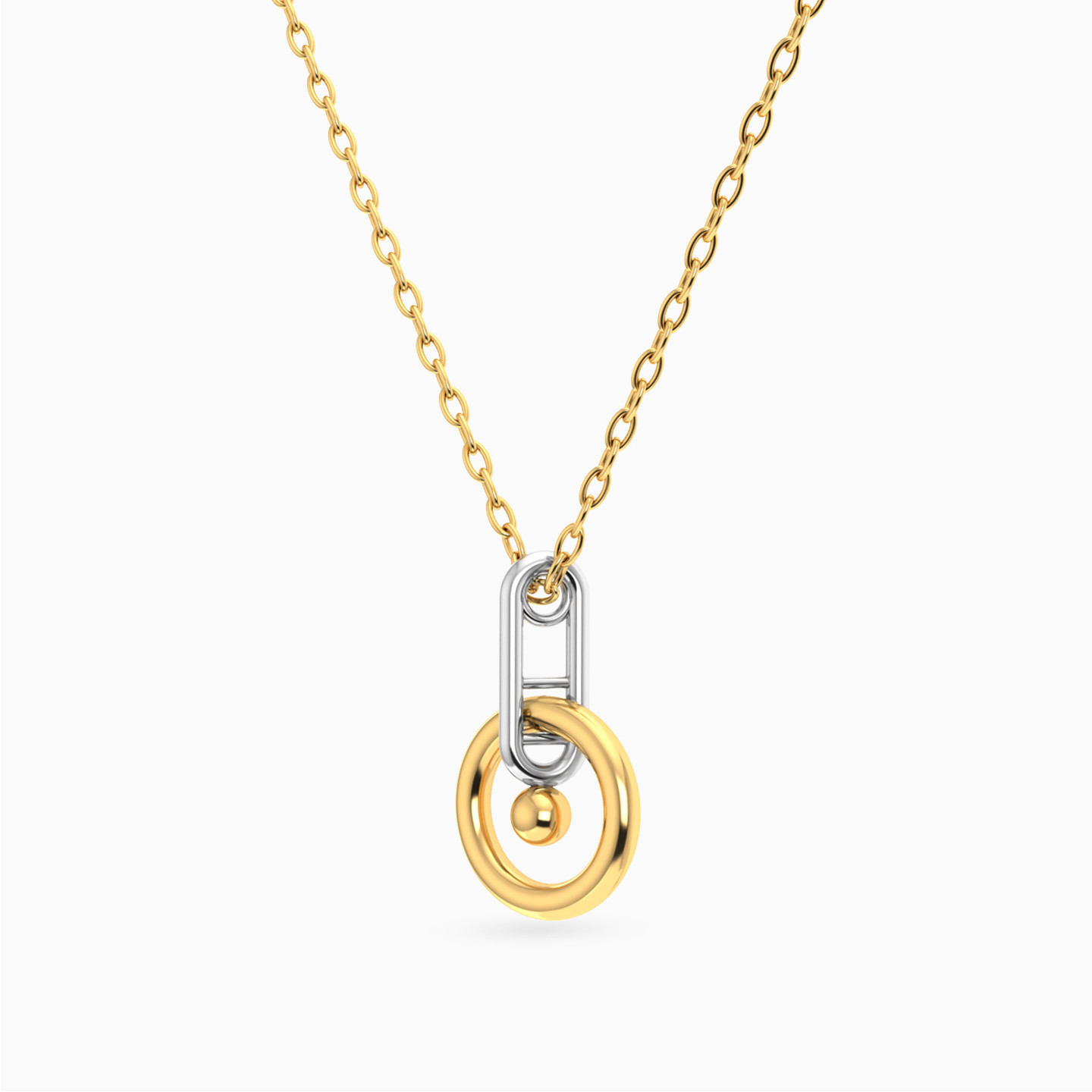 Circle & Bead Necklace In 18K Gold - 2 Circle & Bead Necklace In 18K Gold - 2