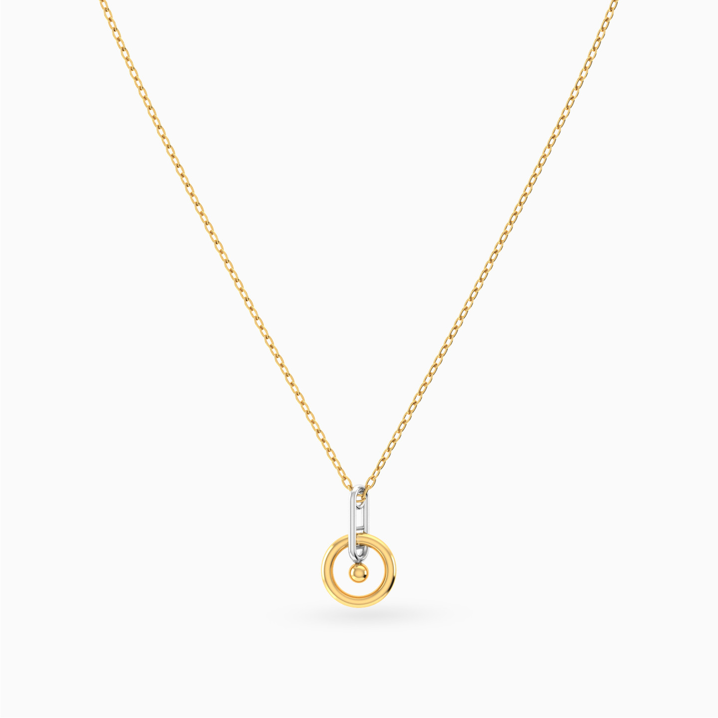 Circle & Bead Necklace In 18K Gold - 3 Circle & Bead Necklace In 18K Gold - 3