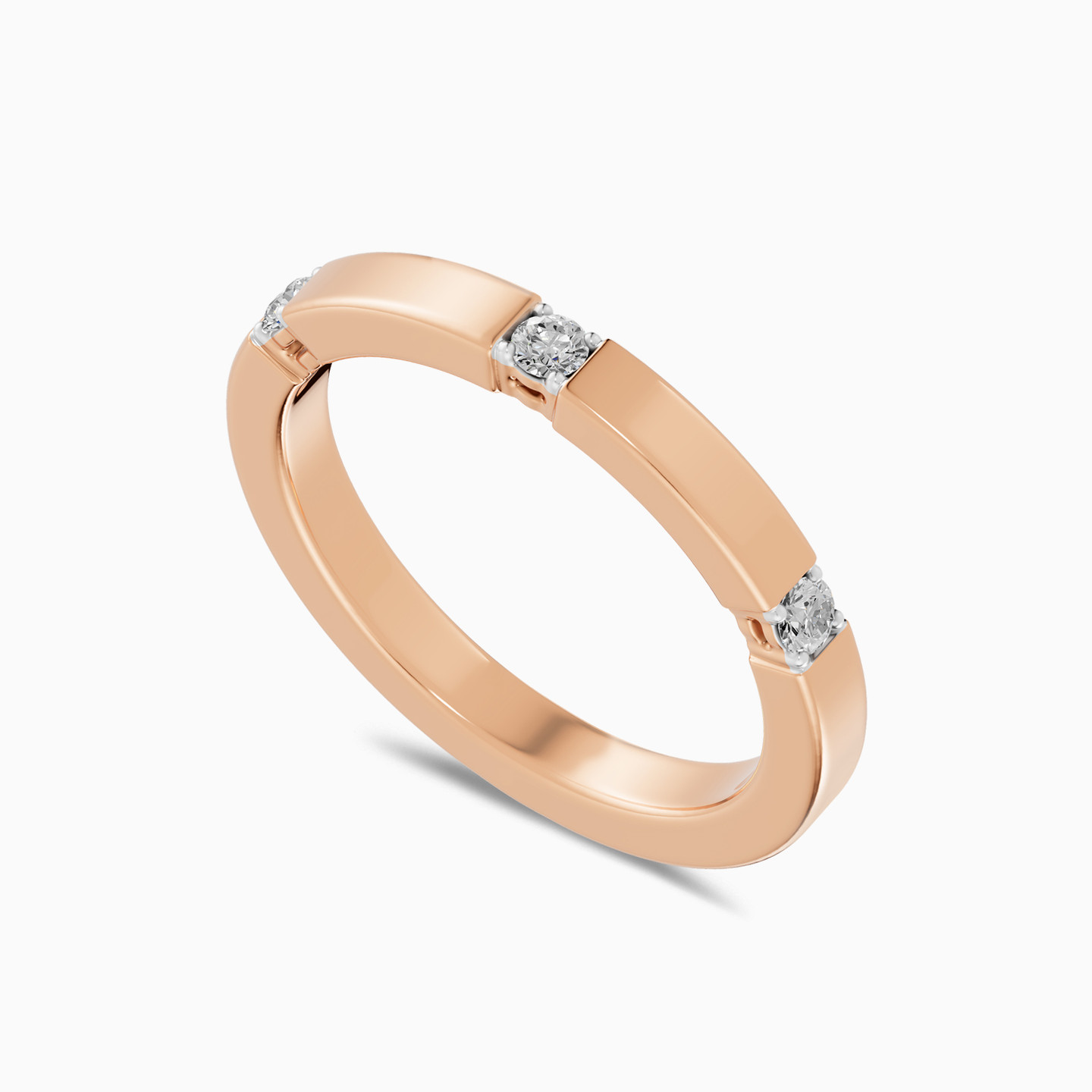 Sleek Diamond Ring In 18K Gold - 3 Sleek Diamond Ring In 18K Gold - 3
